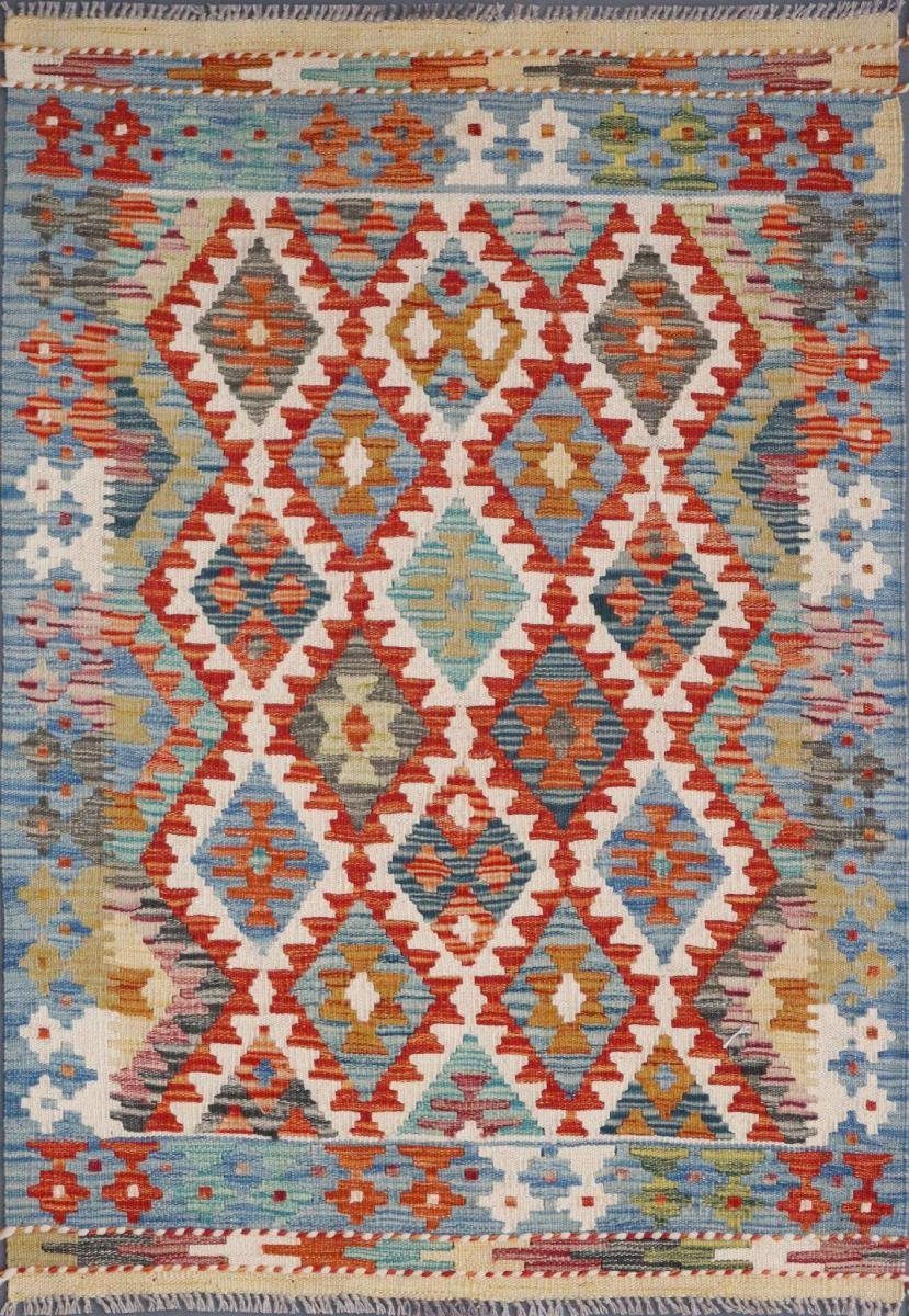 Orientteppich Handgewebter rechteckig, Kelim Orientteppich, Höhe: Trading, 84x119 Afghan 3 Nain mm