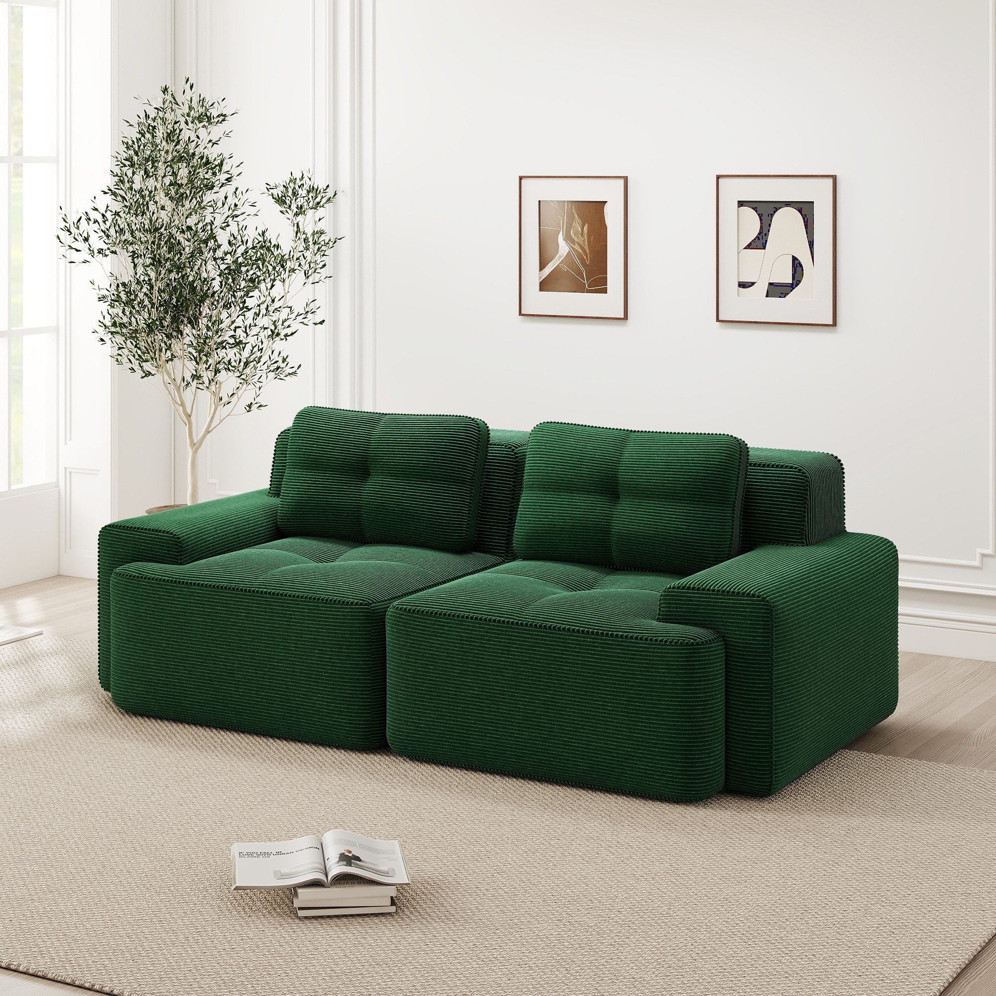 Odikalo Sofa Boneless Modulares Sofa kombinierbar Polstersofa Schlafsofa, B günstig online kaufen