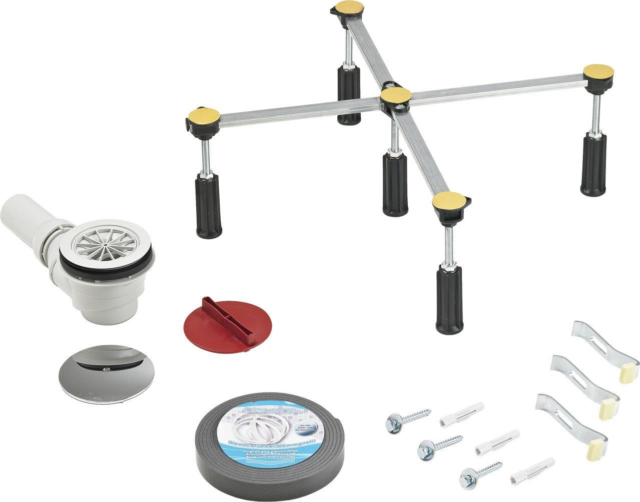OTTOFOND Duschablauf Ottofond Montage-Set für flache Duschwannen
