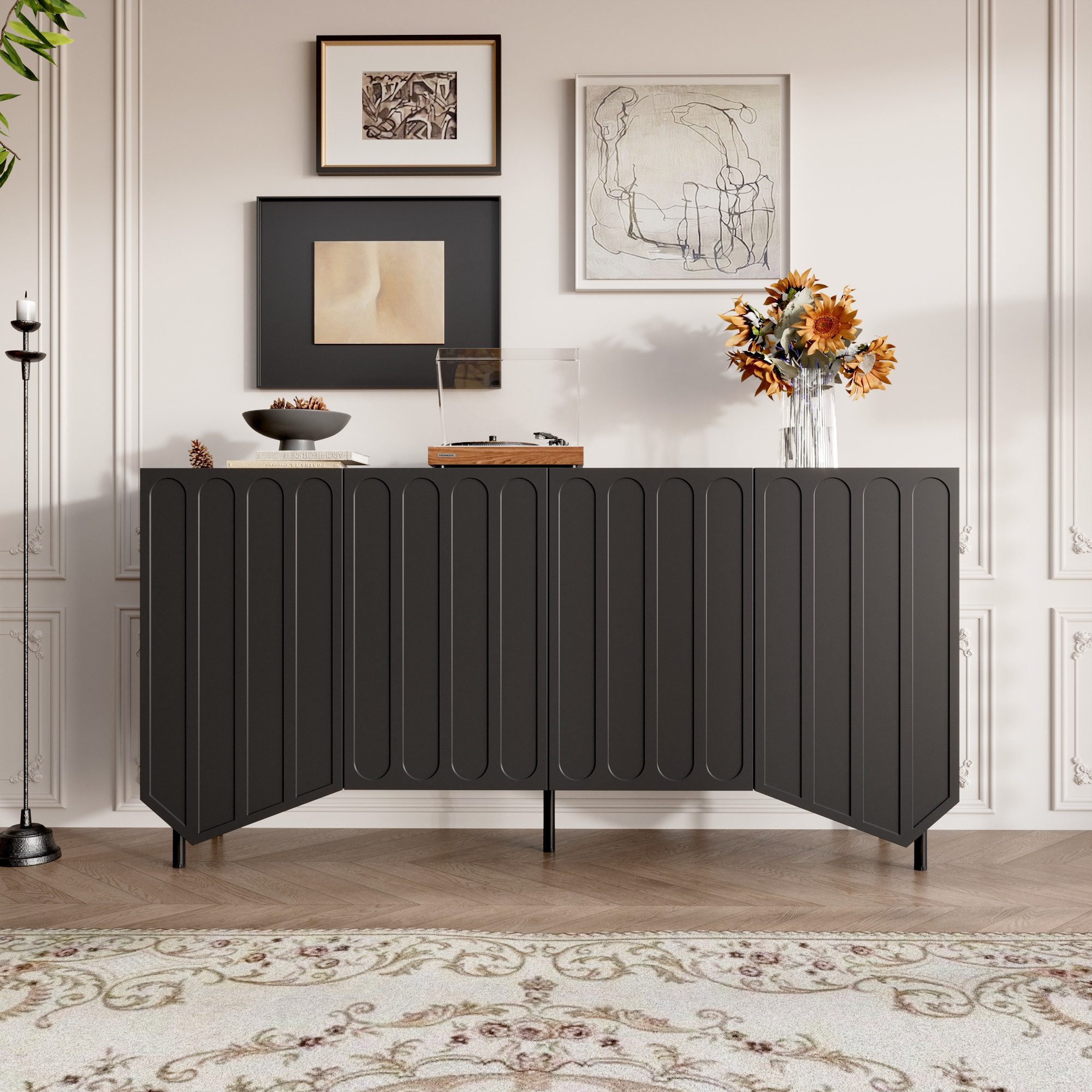 FUFU&GAGA Sideboard mit 4 Türen günstig online kaufen