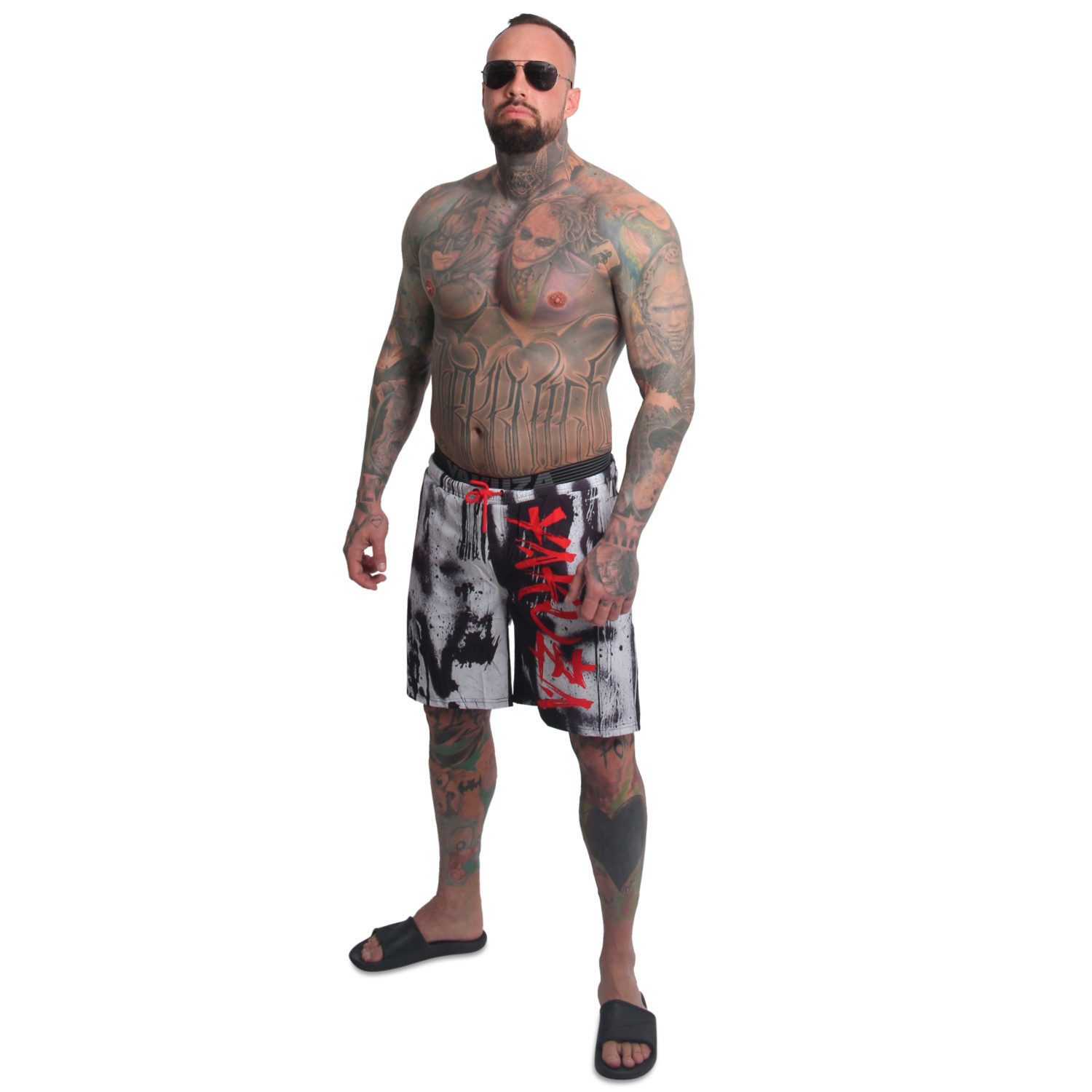 YAKUZA Boardshorts Horned FU mit Doppelbund