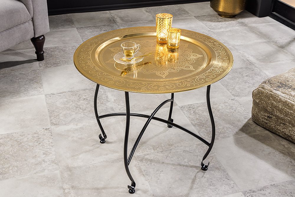 riess-ambiente Couchtisch MARRAKESCH Ø60cm messing gold günstig online kaufen