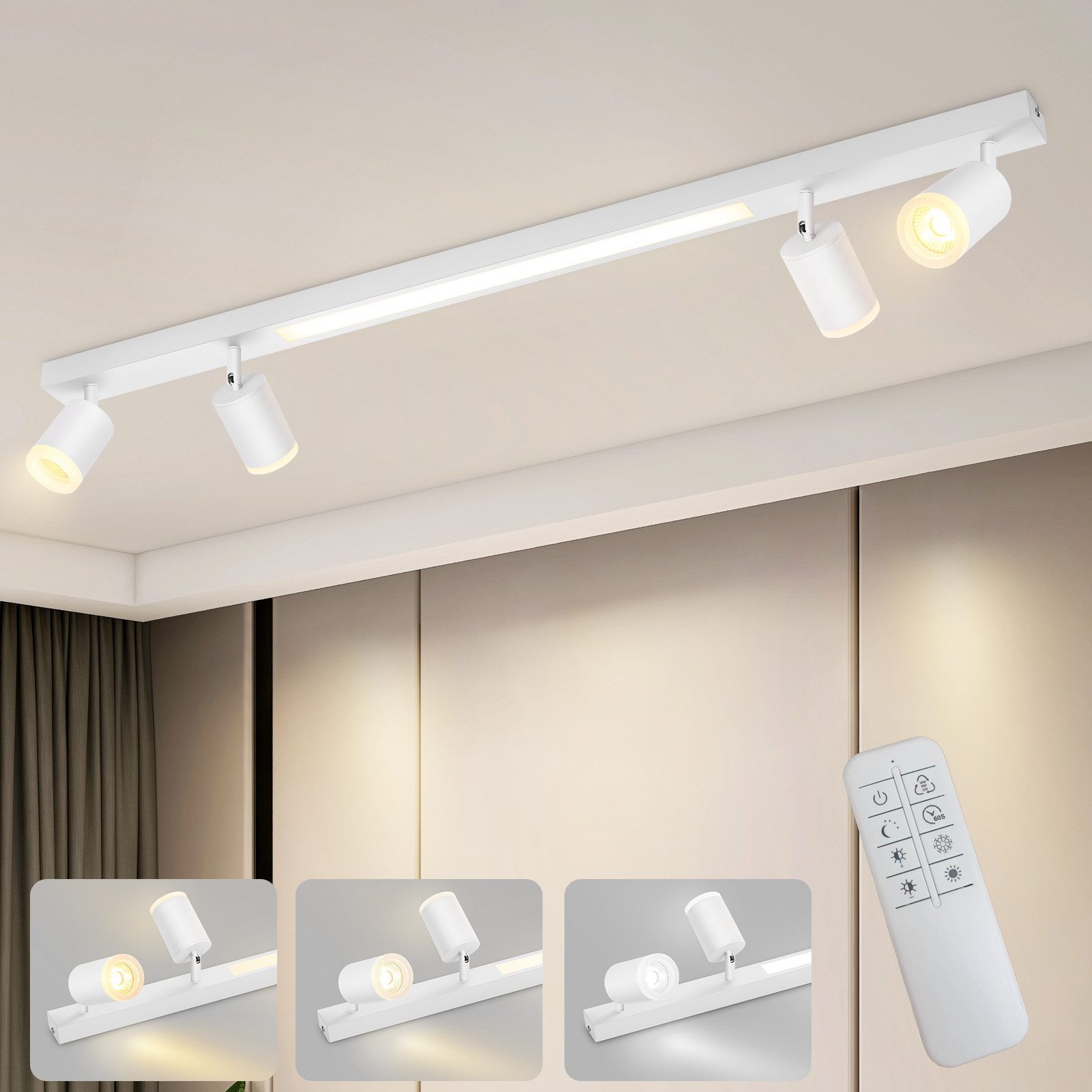 Nettlife LED Deckenleuchte 4 Flammig Dimmbar günstig online kaufen