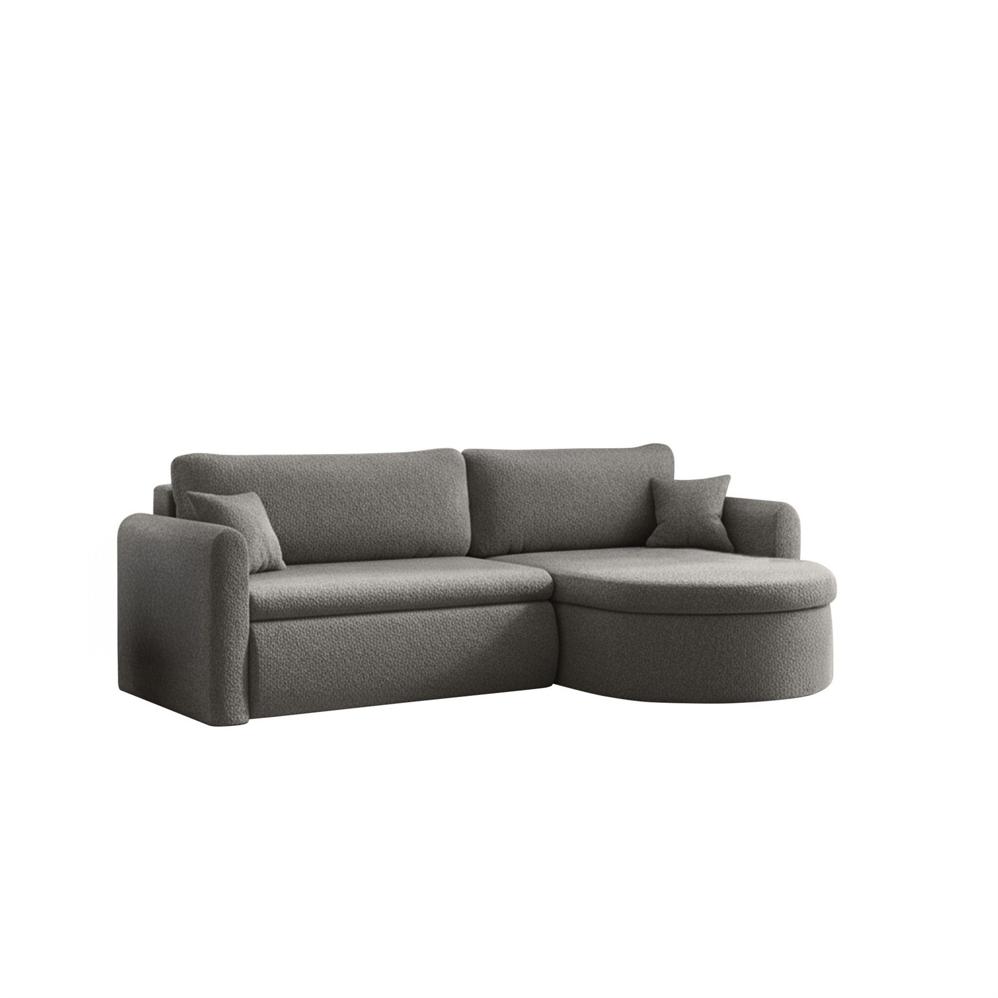 Fun Möbel Ecksofa Ecksofa Schlafsofa FELIZ, Rundumbezug, Inkl. Bettkasten und 2 Zierkissen