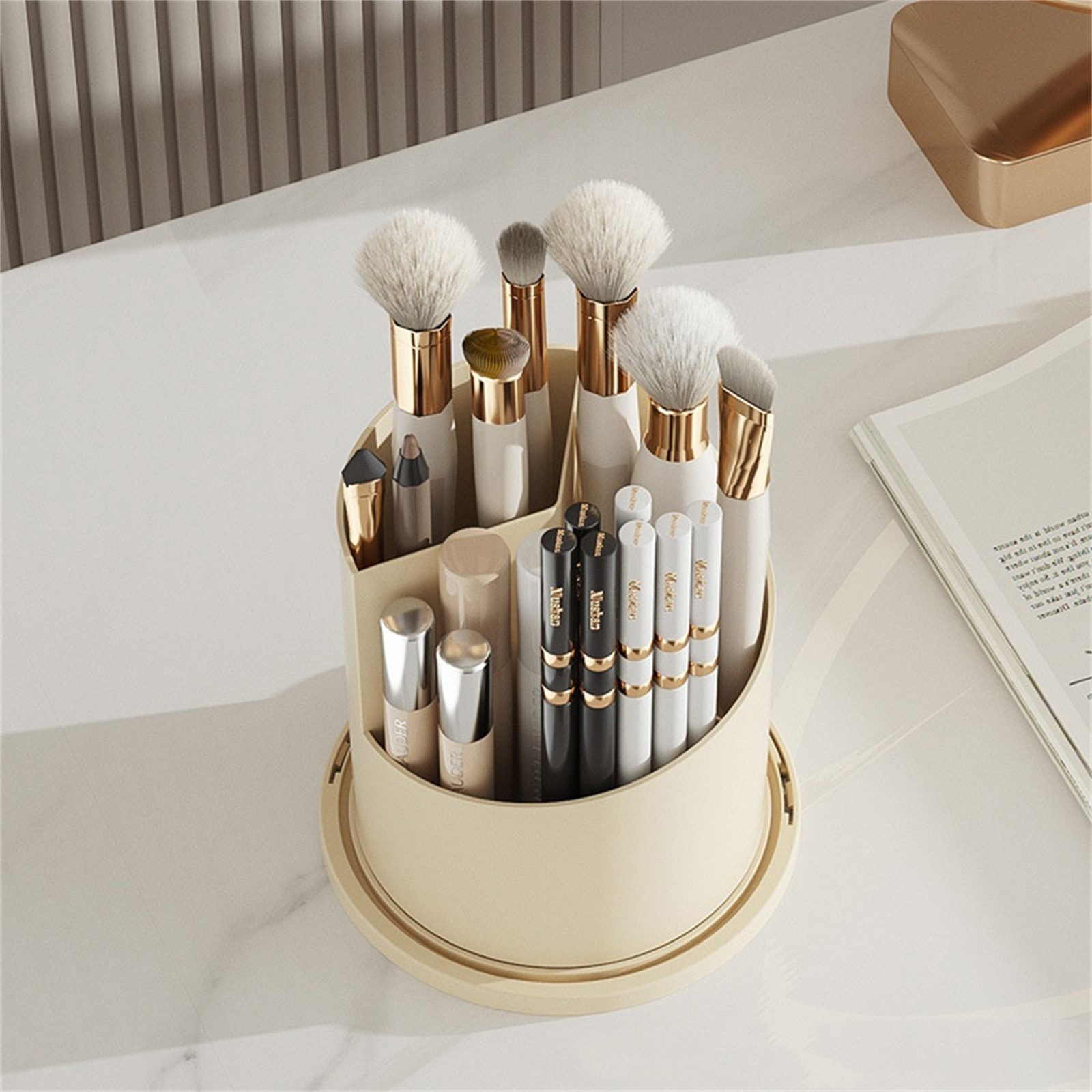 GarveeMore Badezimmer-Set Neue 360° drehbare Makeup Pinselhülle Hautpflege günstig online kaufen