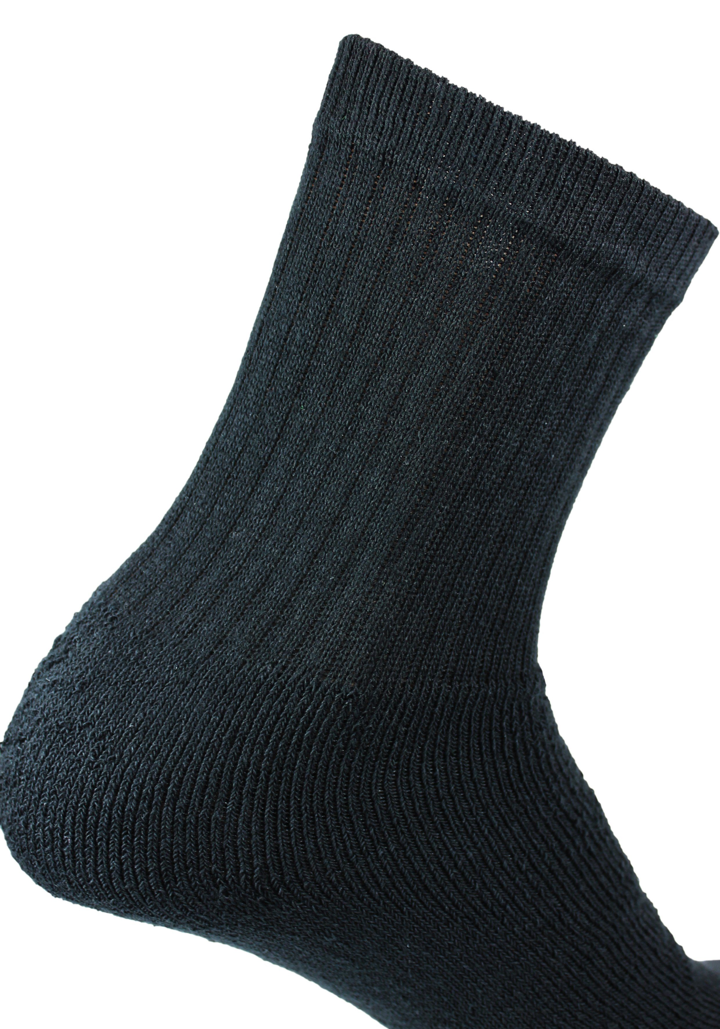 schwarz Tennis (10-Paar) Socken Arbeitssocken in Design schlichtem Rogo