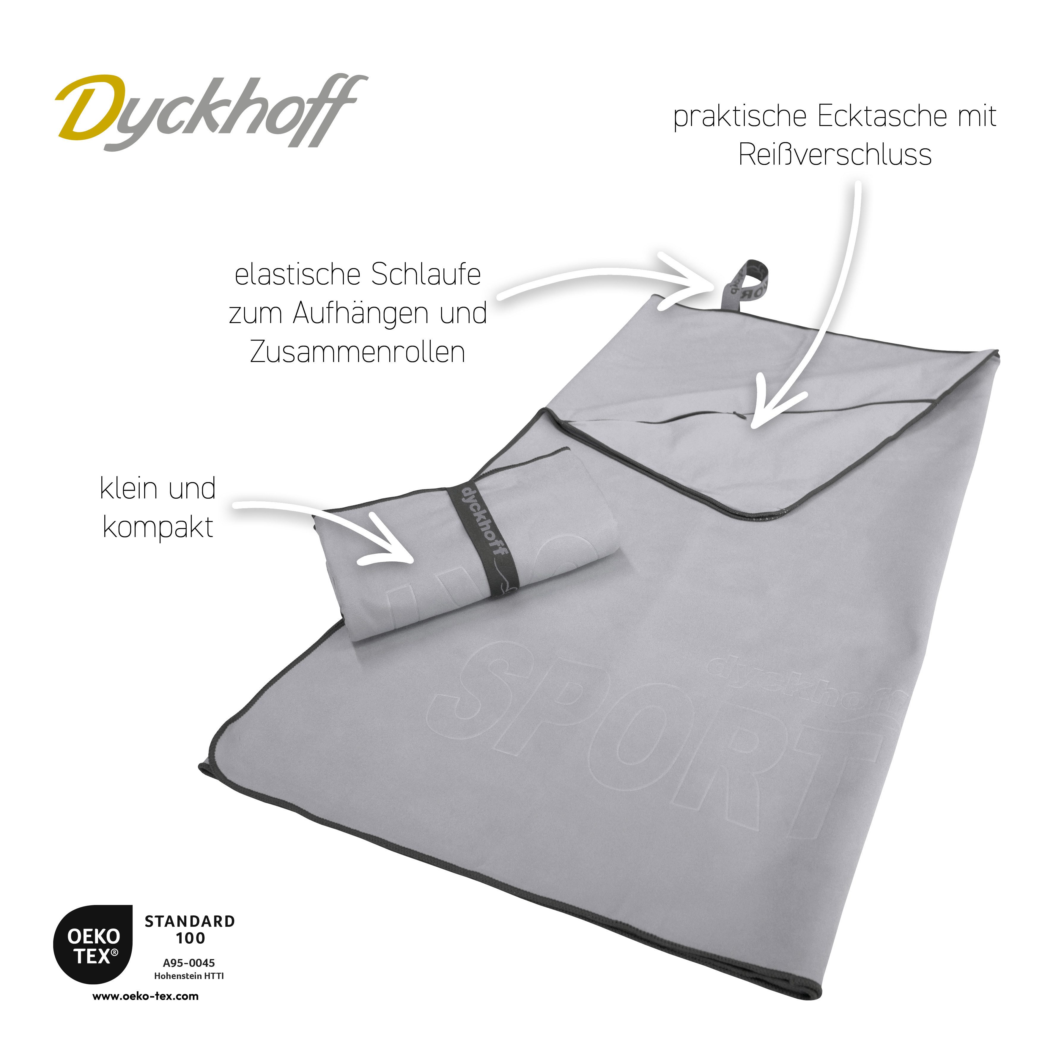 Dyckhoff Sporthandtuch Mikrofaser Sporttuch, Microfaser (1-St), auch als 2er Set erhätlich