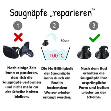 Sonnenschutz 2X Auto Sonnenblende mit 8 Saugnäpfen - Waldtiere Tiere Motiv, HECKBO