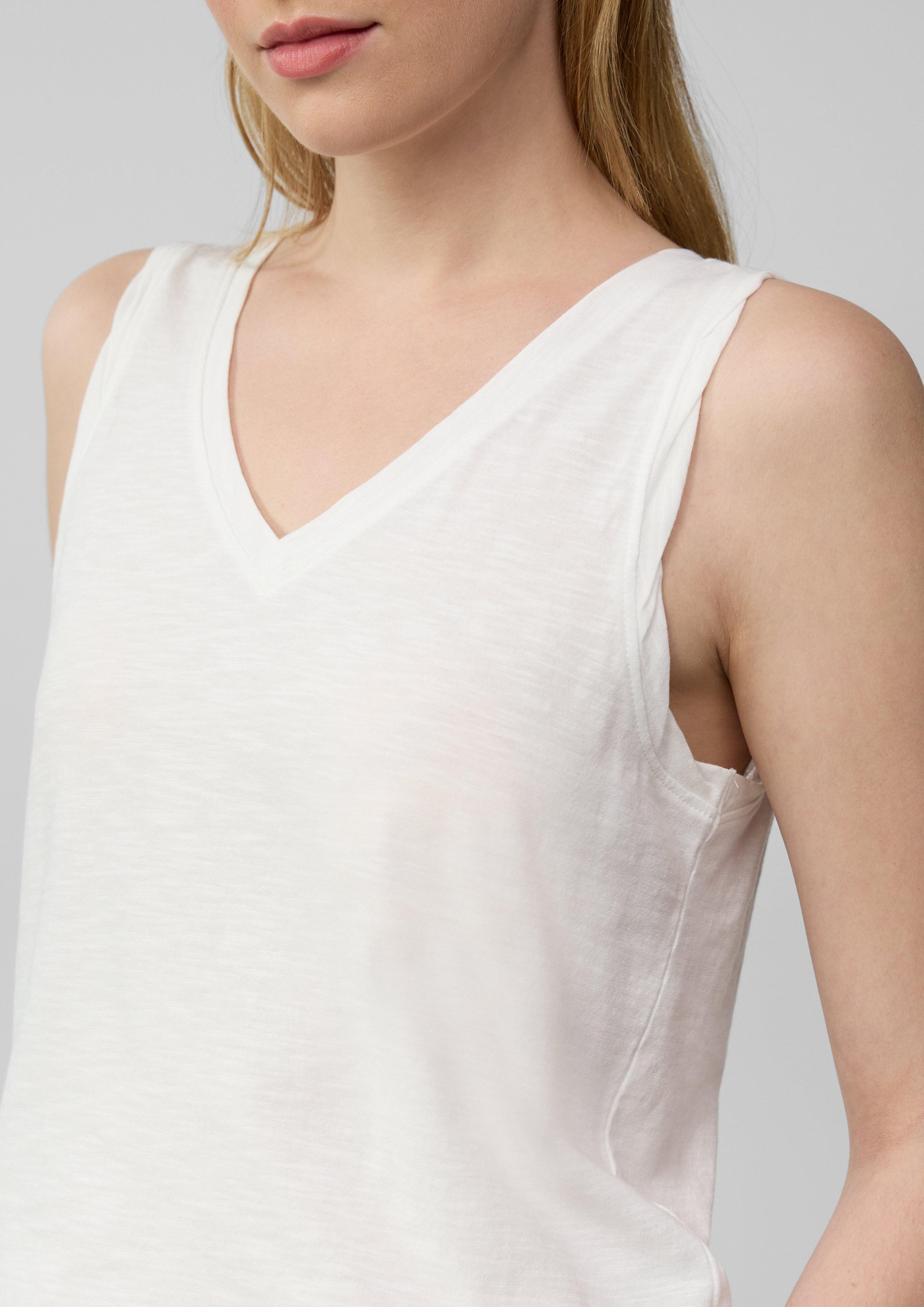 s.Oliver Shirttop Top mit Flammgarnstruktur und günstig online kaufen
