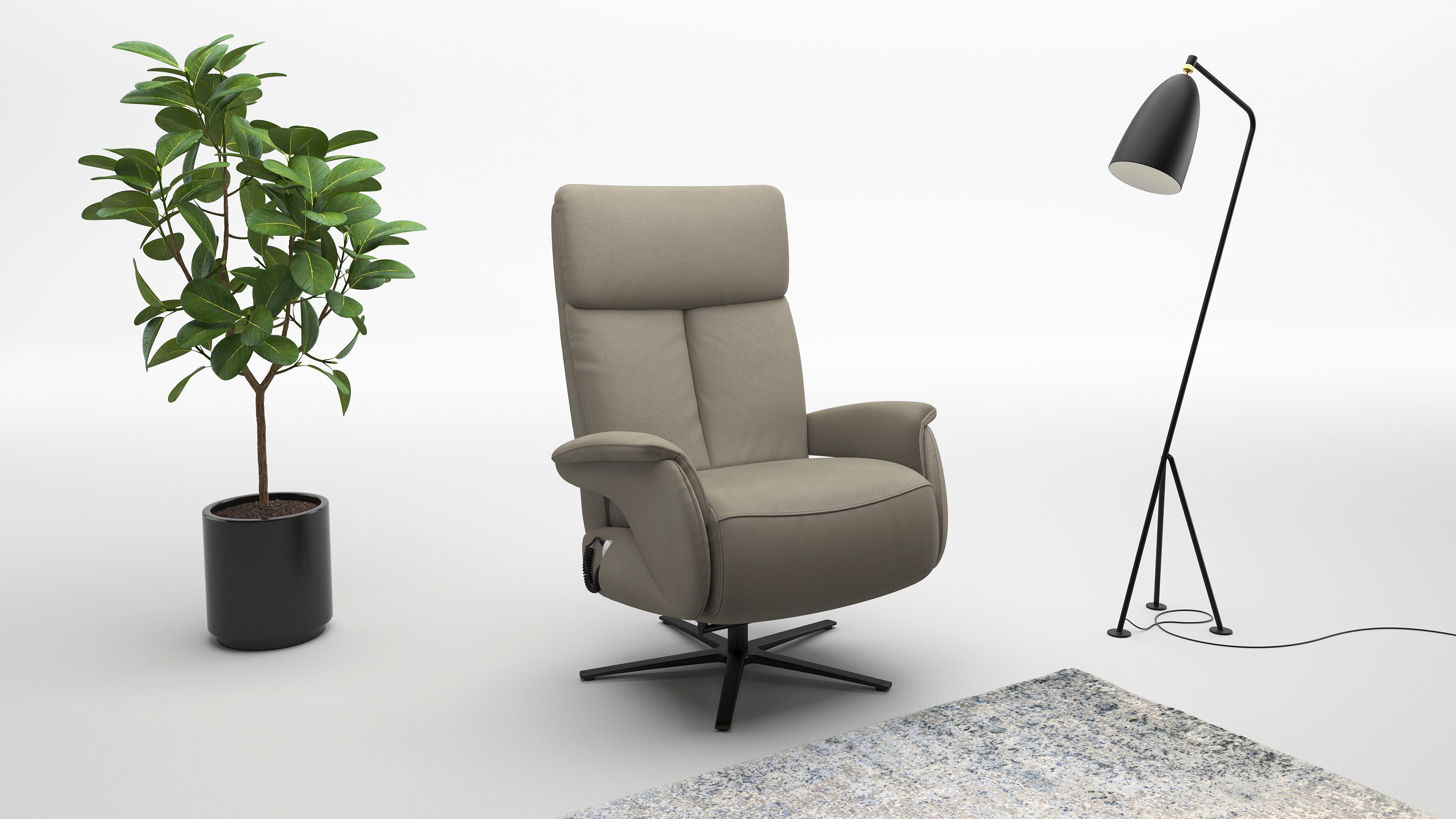 sit&more TV-Sessel Triple Seven Xtra large, bis 200kg belastbar, mit Herz-Waage Funktion, inkl. Kopfteil- & Drehfunktion, wahlweise mit Akku und Aufstehhilfe