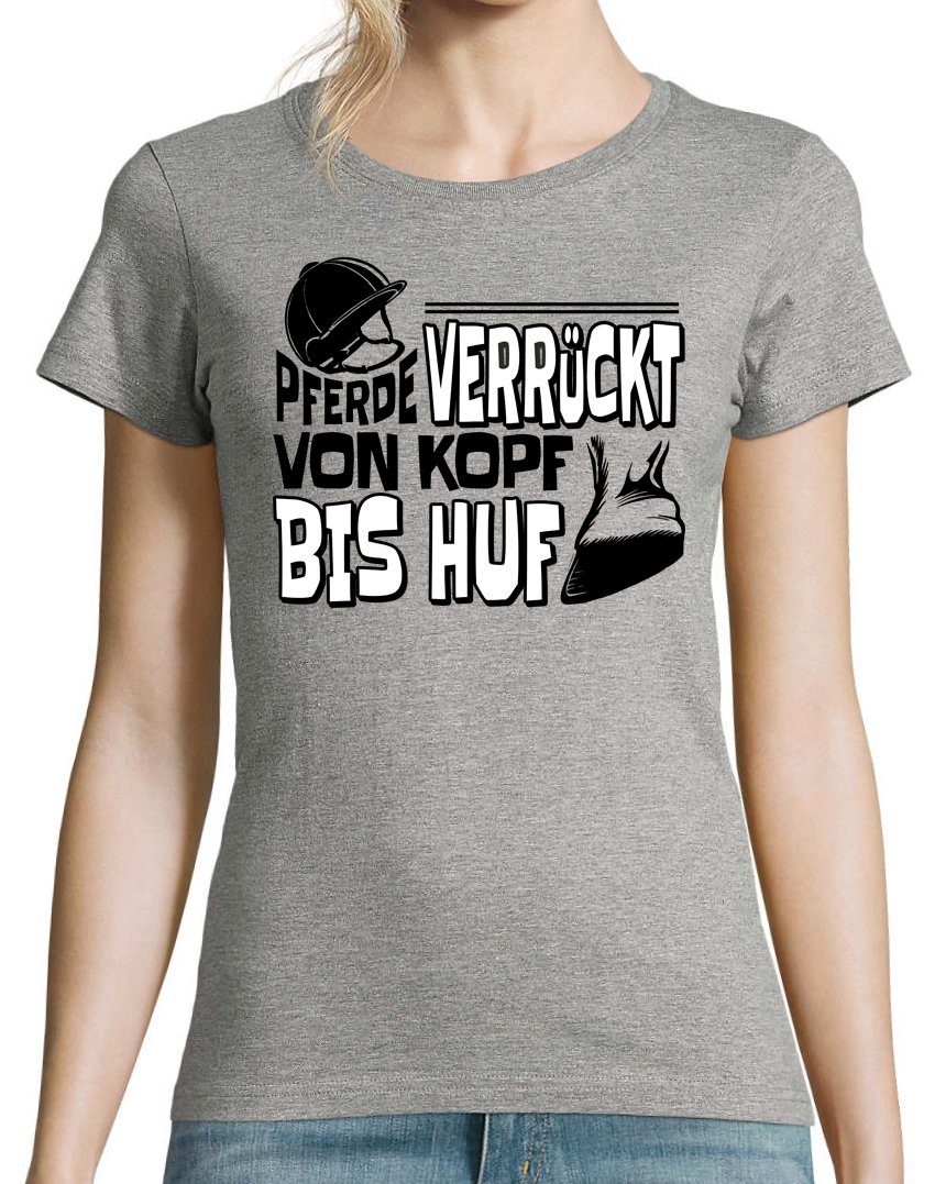 Youth Designz T-Shirt "Pferde Verrückt Von Kopf Bis Huf" Damen T-Shirt mit günstig online kaufen