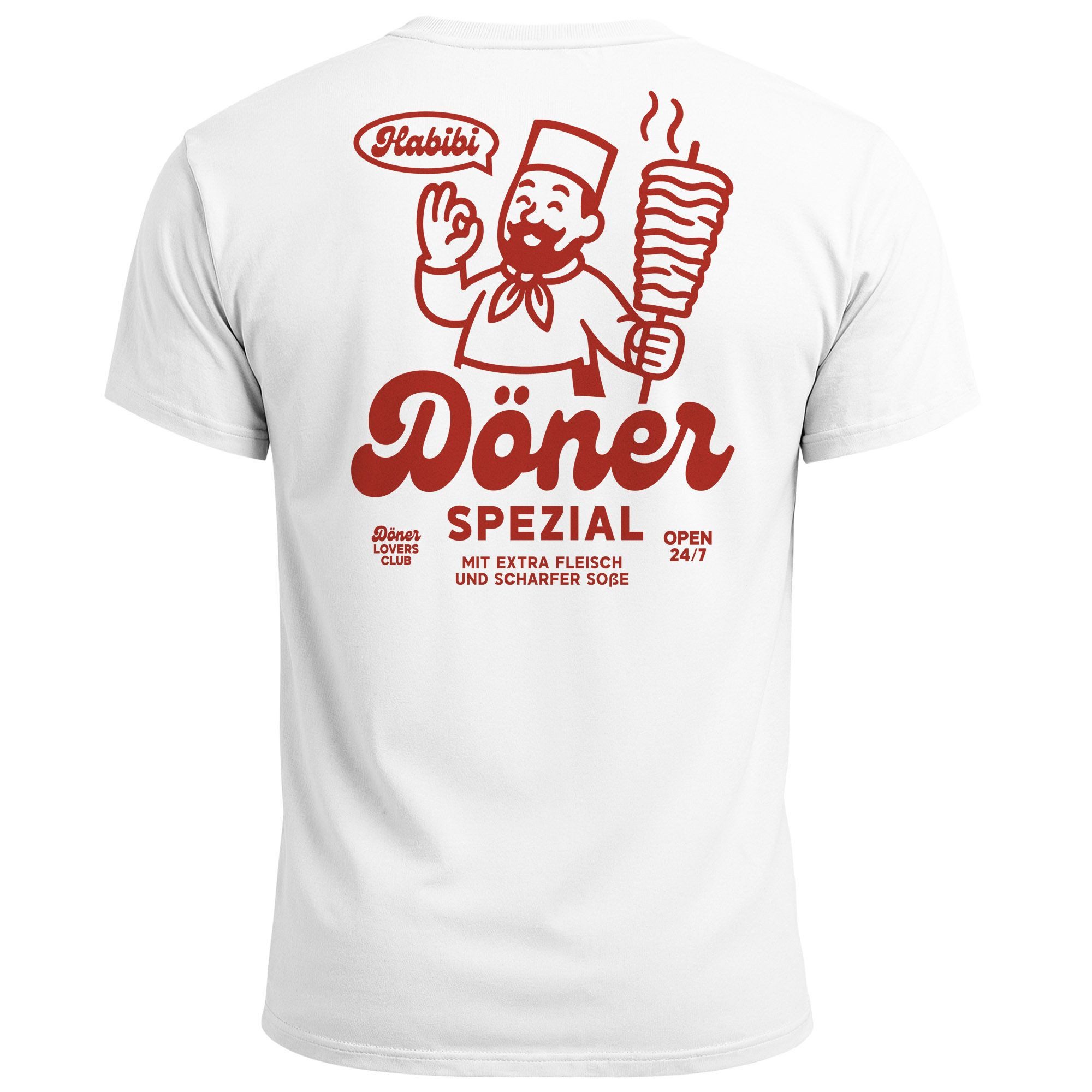 Neverless Print-Shirt Herren T-Shirt Backprint Döner günstig online kaufen