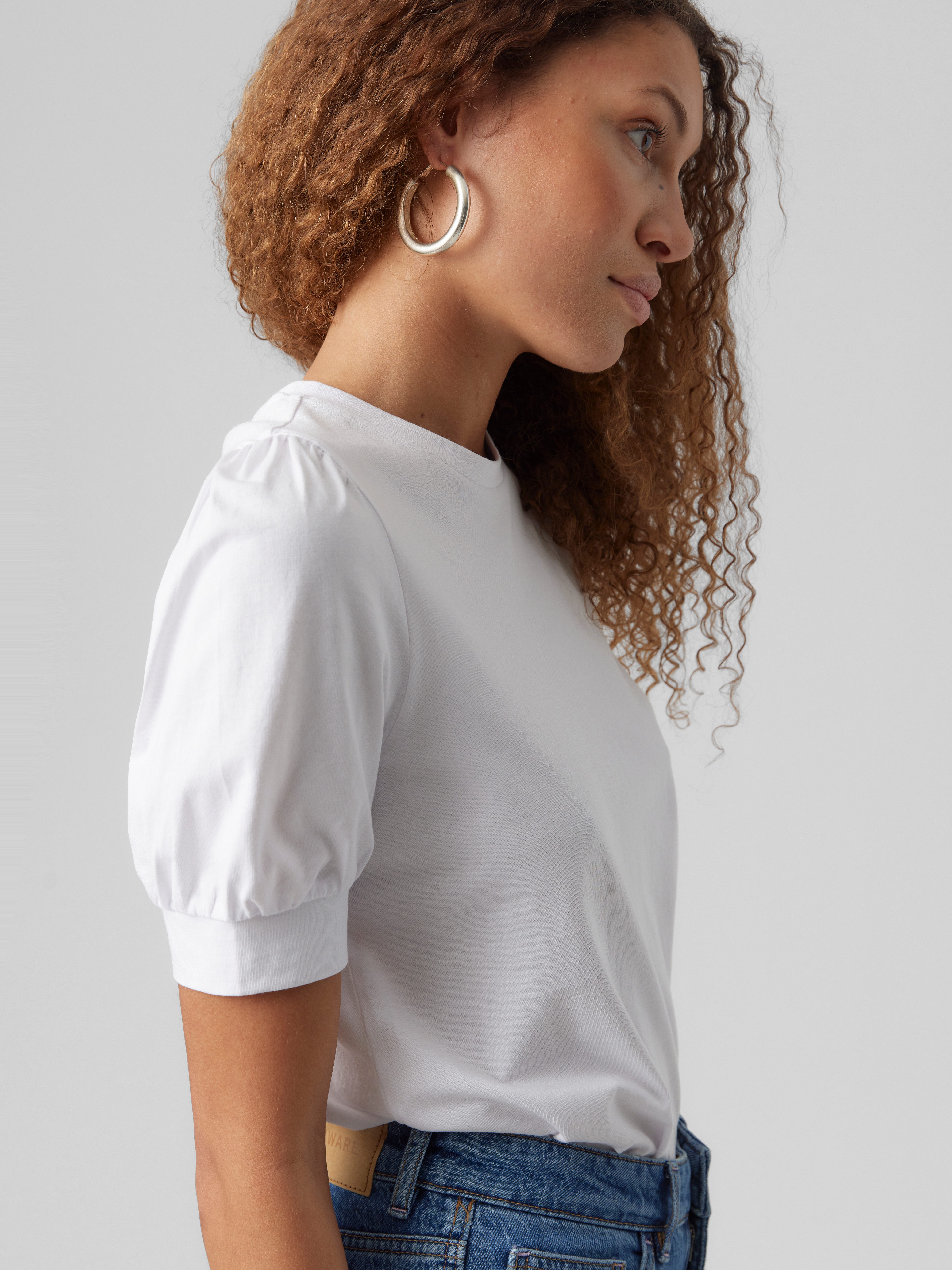 Vero Moda T-Shirt VMKERRY 2/4 O-NECK TOP VMA JRS NOOS mit Rundhalsausschnitt