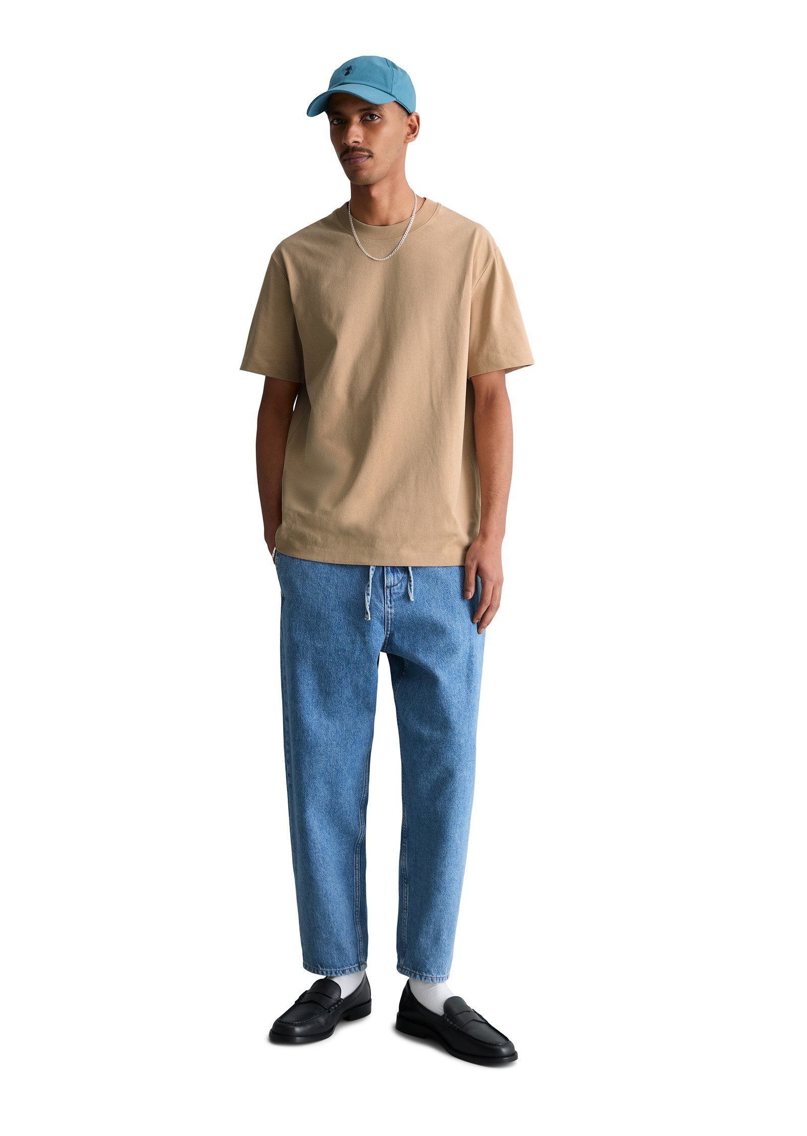 Marc O'Polo DENIM T-Shirt aus schwerem Bio-Baumwoll-Jersey