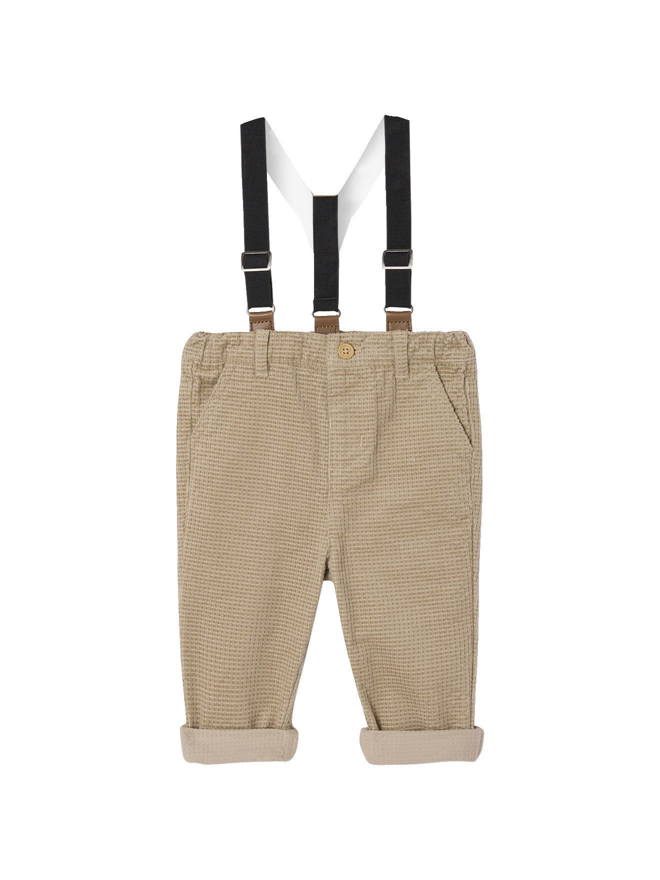 vertbaudet Cargohose Baby Cordhose mit abnehmbaren Trägern