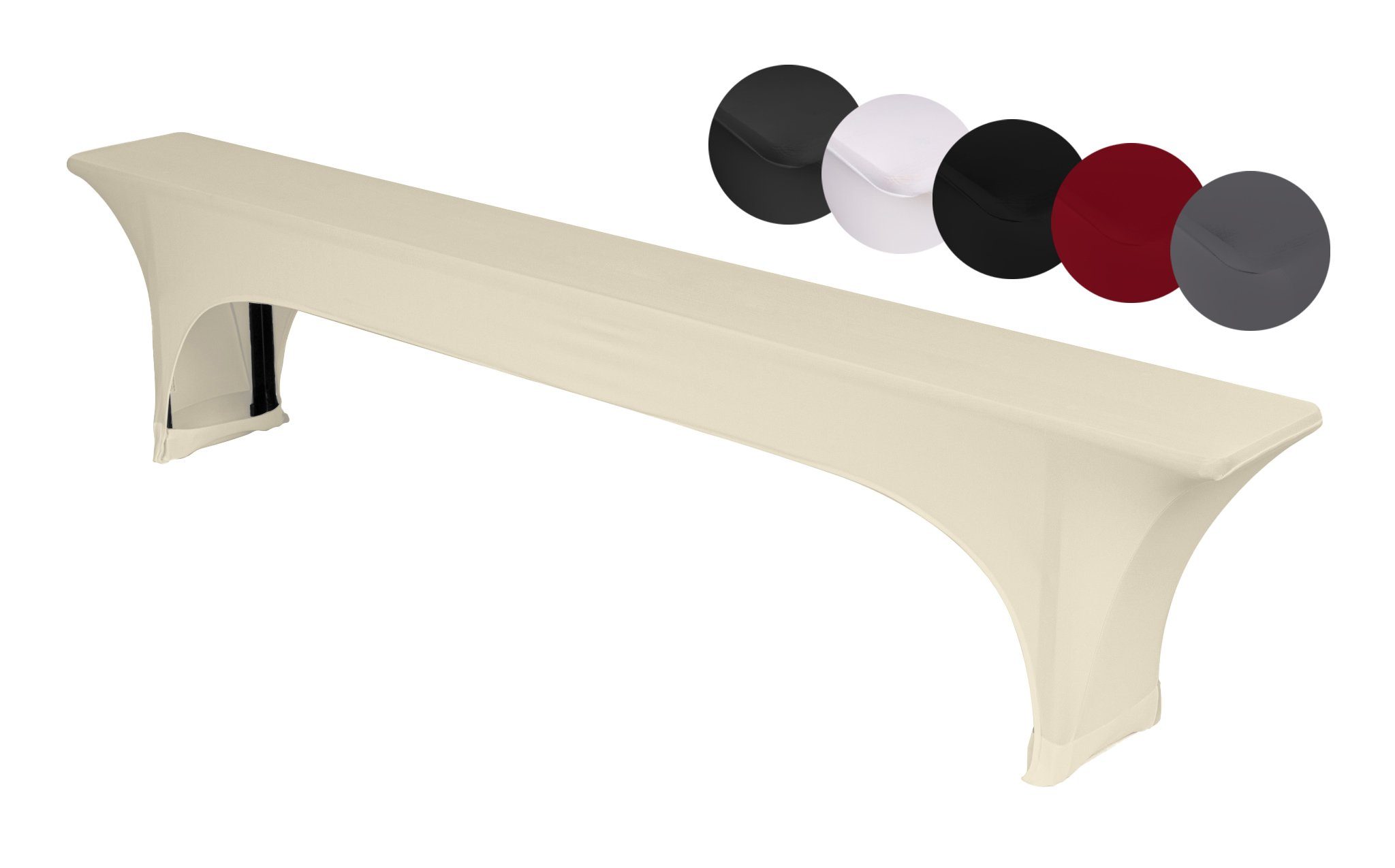 TexDeko Bierbankhusse Bierbankhusse Stretch (10% Elastan) mit verstärkten Fußtaschen, strapazierfähig, waschbar, pflegeleicht