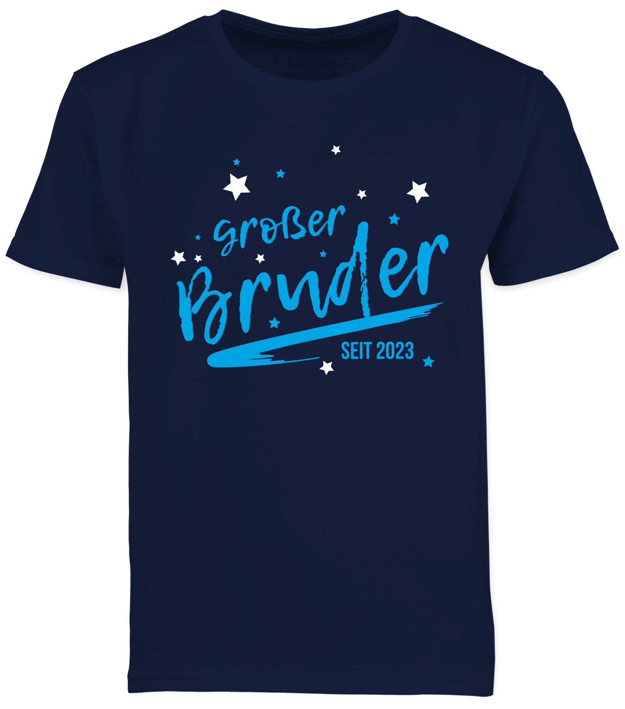 Bruder T-Shirt Shirtracer Sterne 1 Bruder Großer Dunkelblau 2023 Großer seit