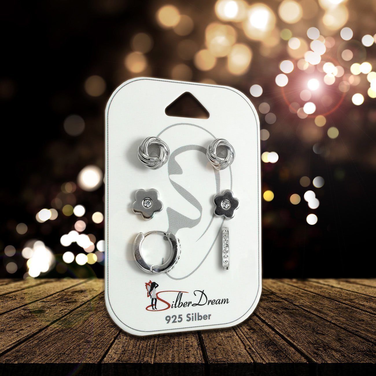 SilberDream Paar Ohrstecker SilberDream Zirkonia 3er günstig online kaufen