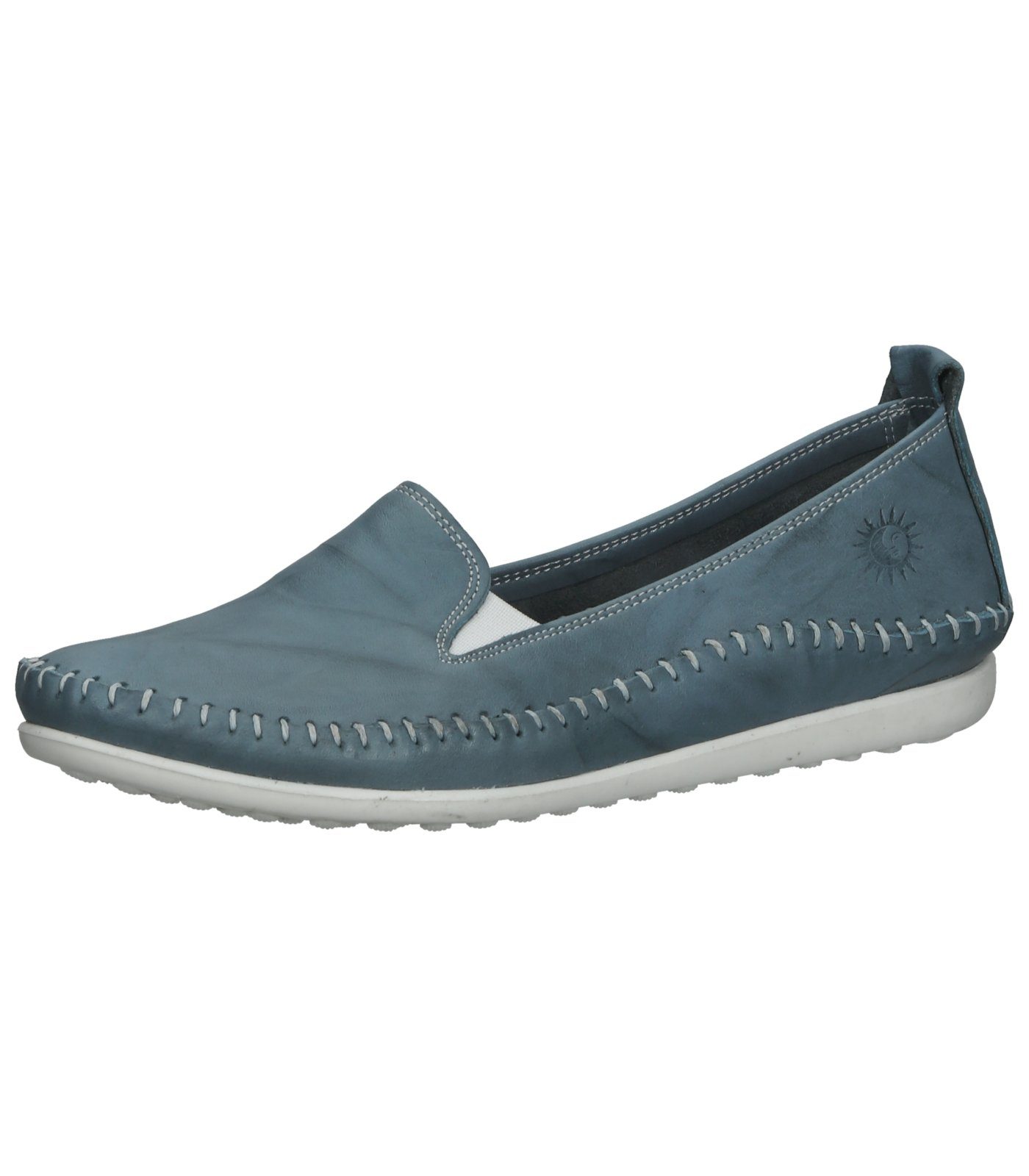 COSMOS Comfort Slipper Leder Slipper Blau