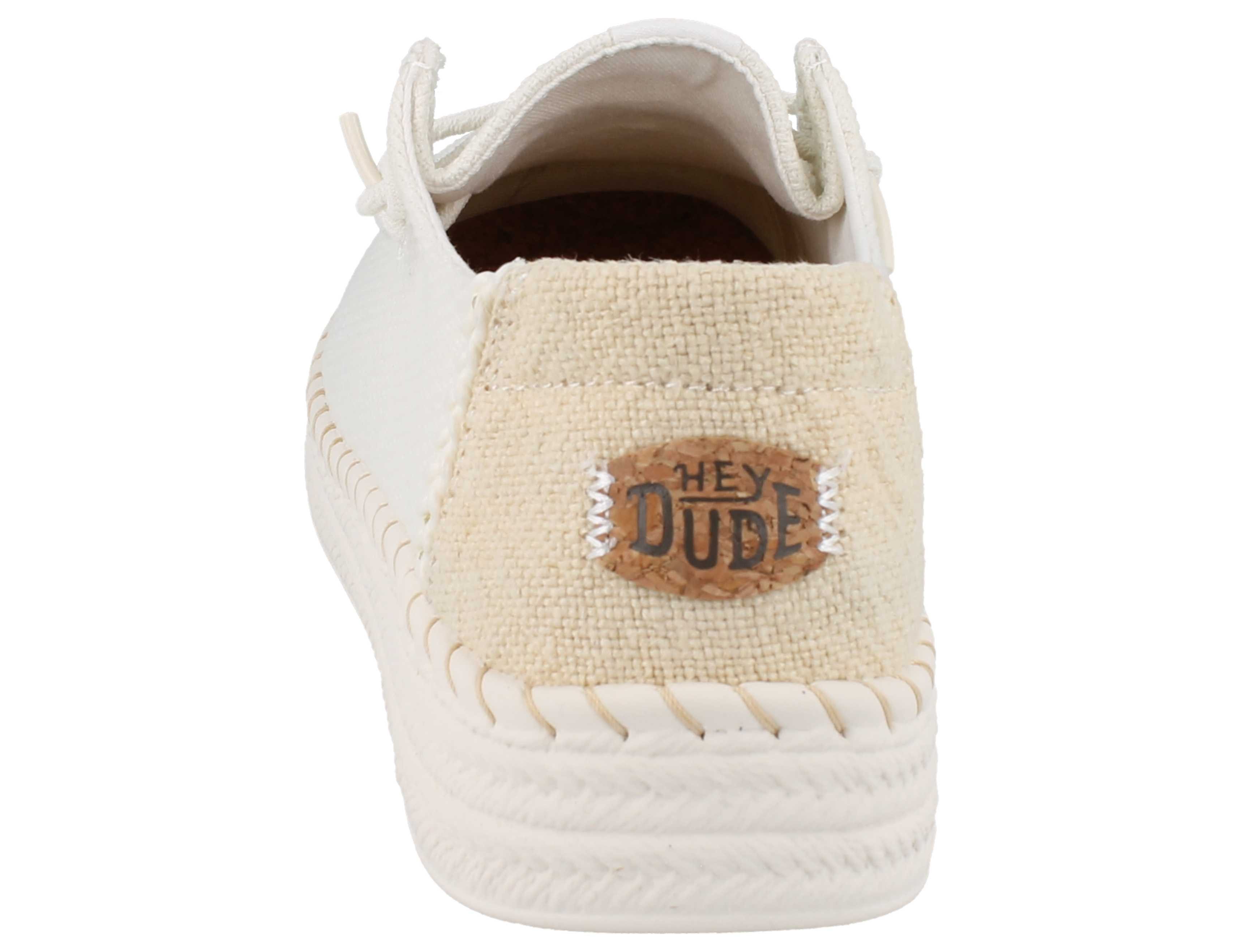 Hey Dude HEY DUDE Wendy Espadrille Damen Schlupfsneaker weiß Textil - Größe: Slipper Wechselfußbett – Bild 3 von 5