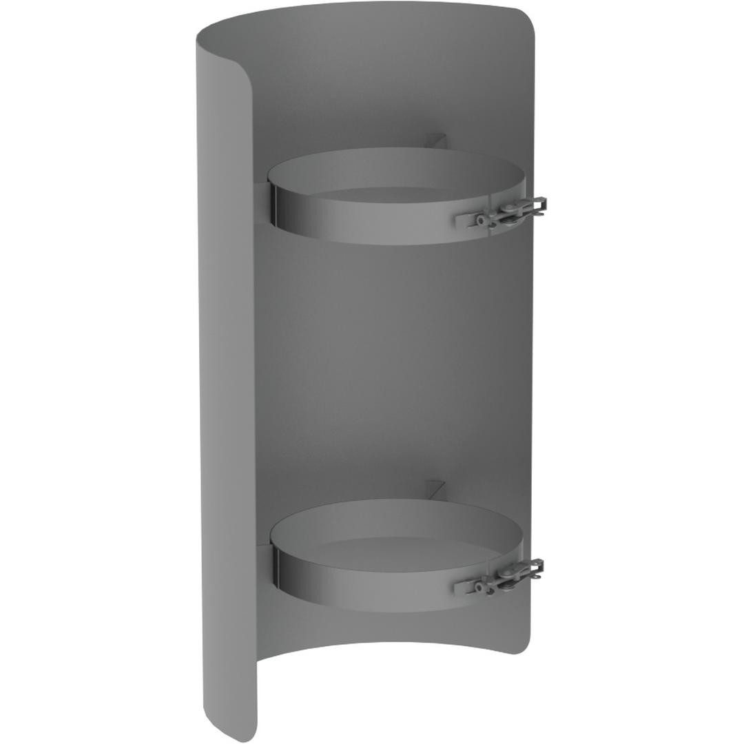 Feuercampus Ofenrohr Ø 150 mm Ofenrohr Strahlungsschutz - 50 cm - gussgrau, 150 mm