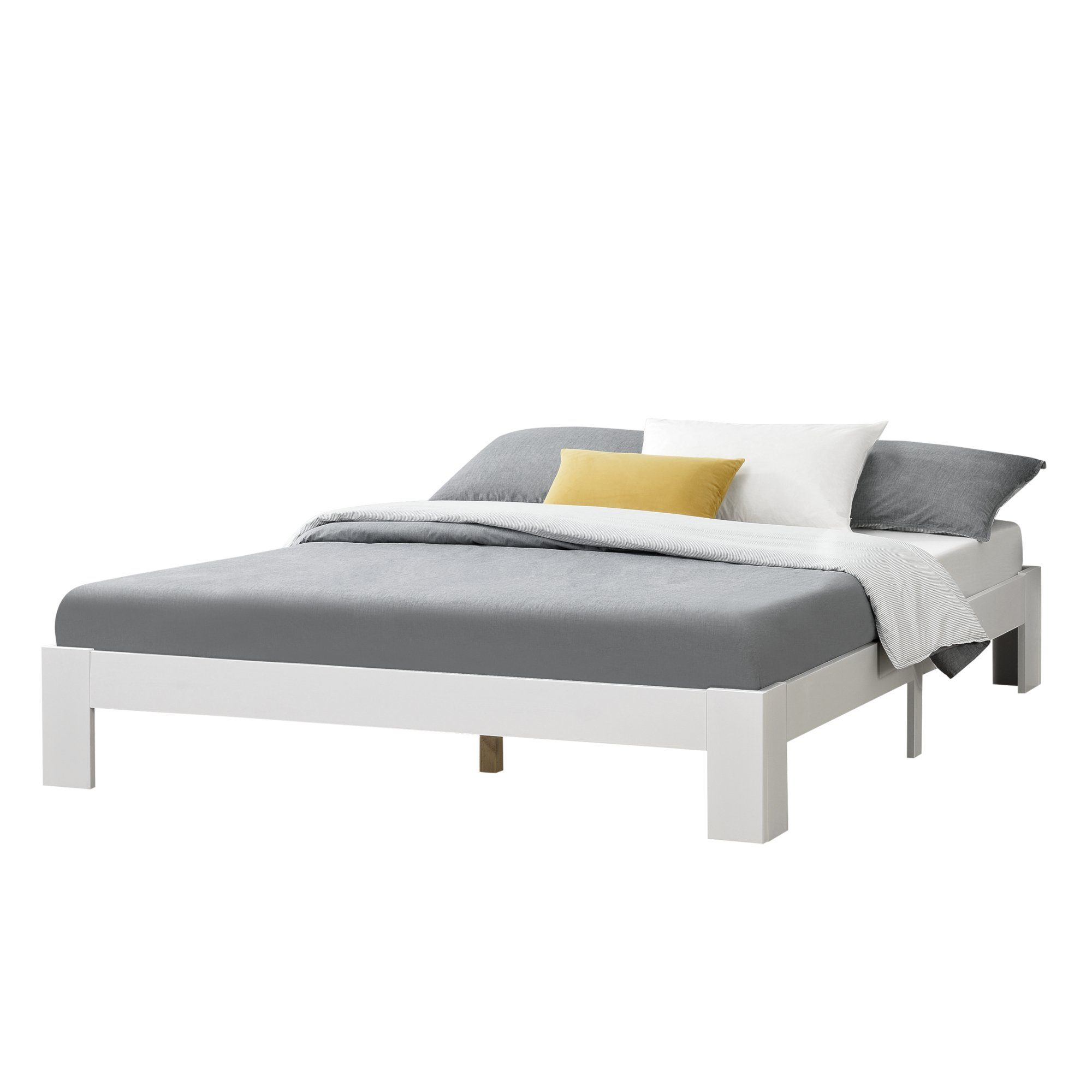 en.casa Holzbett, Raisio Doppelbett 160x200 cm günstig online kaufen