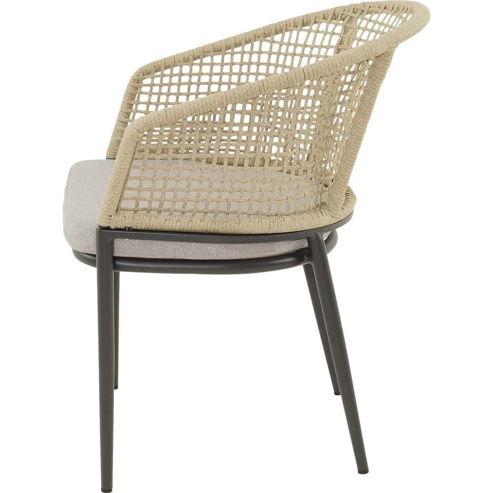 Natur24 Gartenstuhl Stuhl Kioto Beige 56 x 62 x 77 cm 2er Set