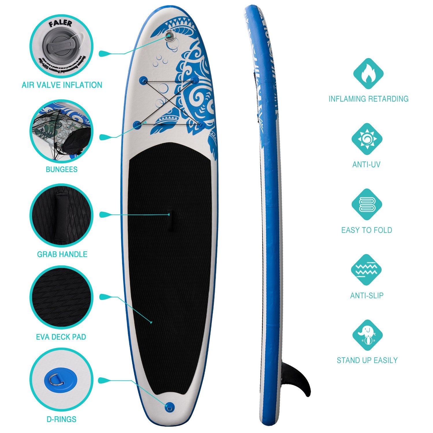 DOTMALL Inflatable SUP-Board Aufblasbares Paddelbrett
