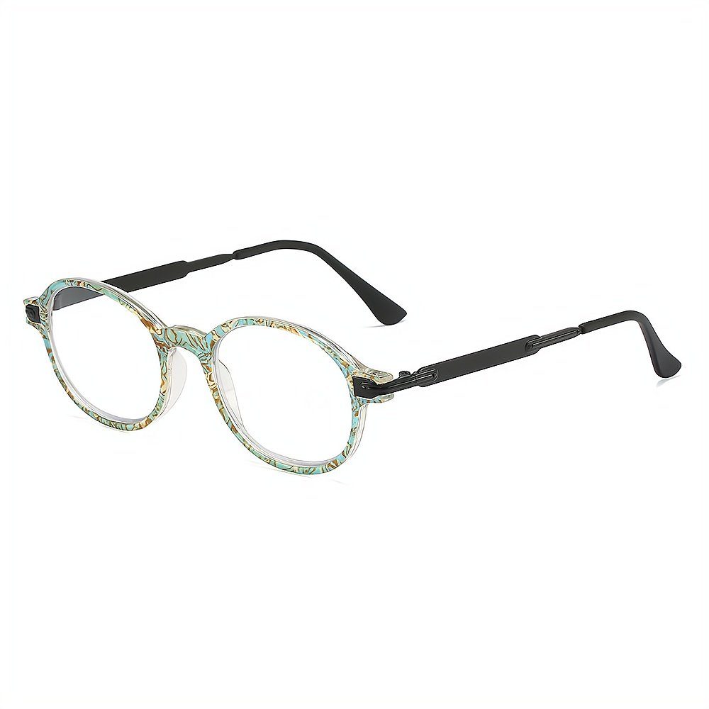 PACIEA Lesebrille Mode bedruckte Rahmen anti blaue presbyopische Gläser grün
