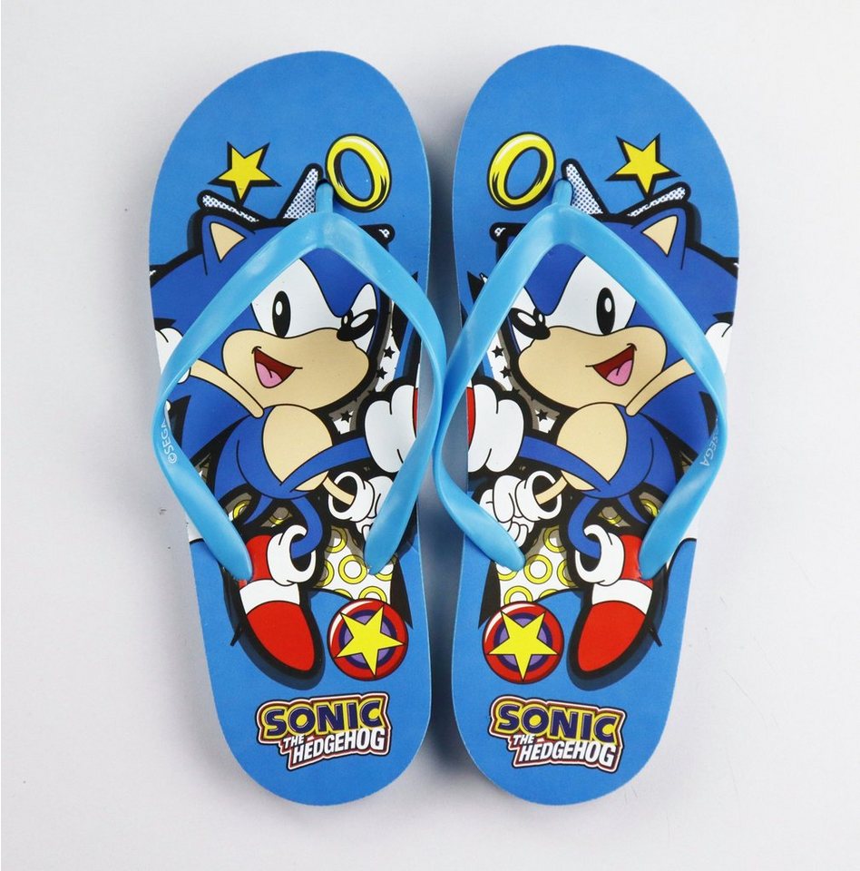 Sonic SEGA Sonic The Hedgehog Flip Flops Kinder Sandalen Zehentrenner Gr.  25 bis 34