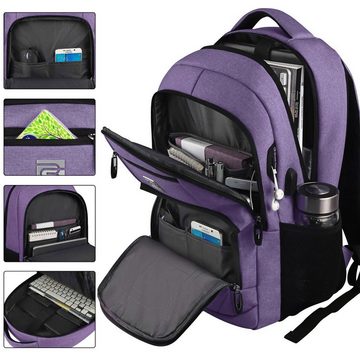 OKWISH Laptoprucksack Laptop Rucksack Rucksäcke Schulrucksack Laptoptasche Wasserbeständig (Laptop Notebook Tasche Schule Uni Rucksack Freizeitrucksack, Sportrucksack, mit USB-Anschluss, Anti-Diebstahl, Backpack mit Laptopfach), Herren Damen Jungen Teenager Freizeit Arbeit Business Reisen