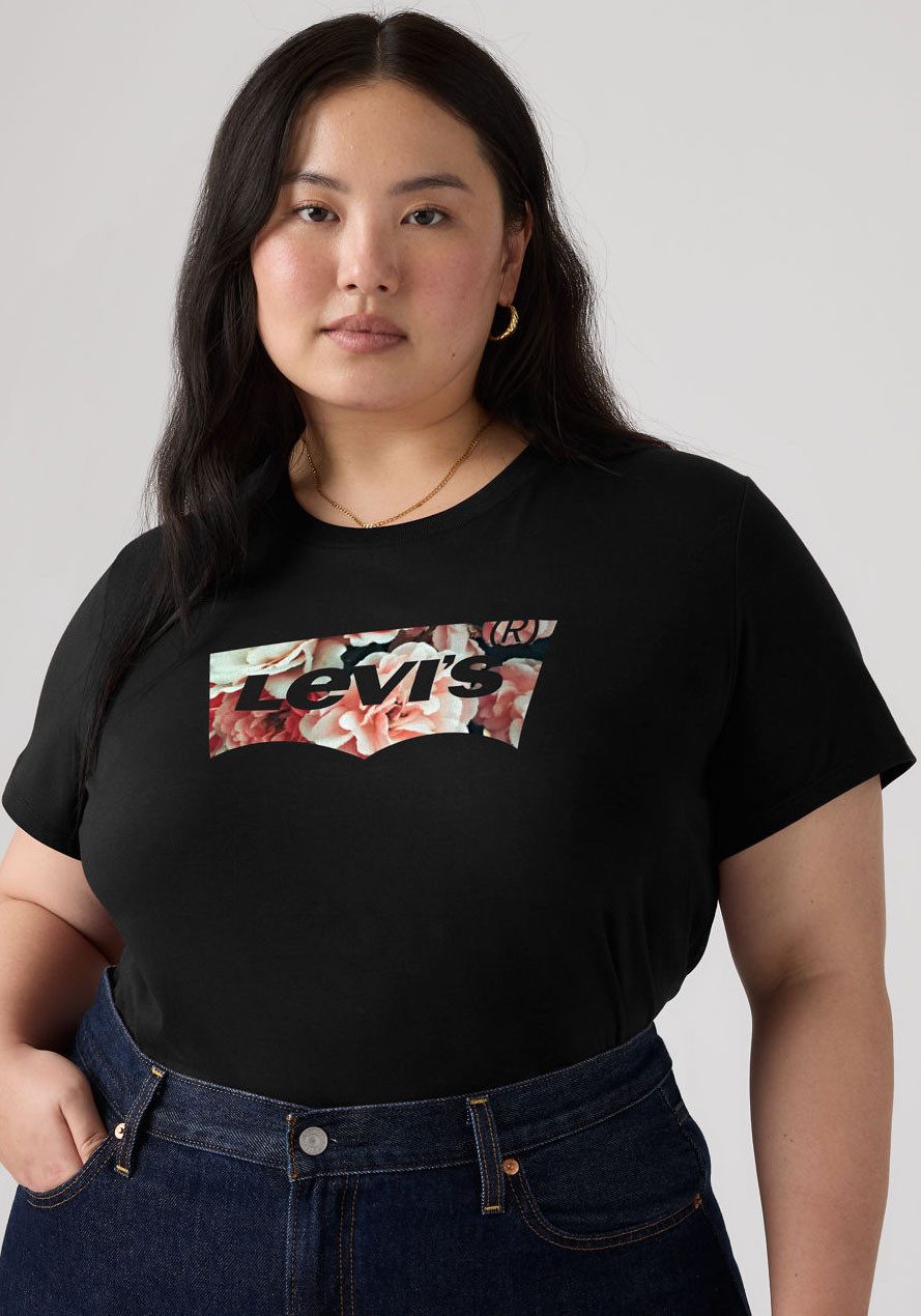 Levi's® Plus T-Shirt PL PERFECT TEE Florales Batwing-Logo günstig online kaufen