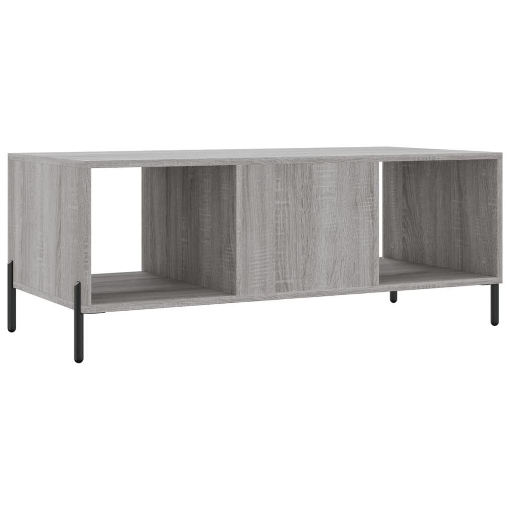 Holzwerkstoff vidaXL Couchtisch | Grau Sonoma Couchtisch cm (1-St) Sonoma Sonoma Grau 102x50x40 Grau