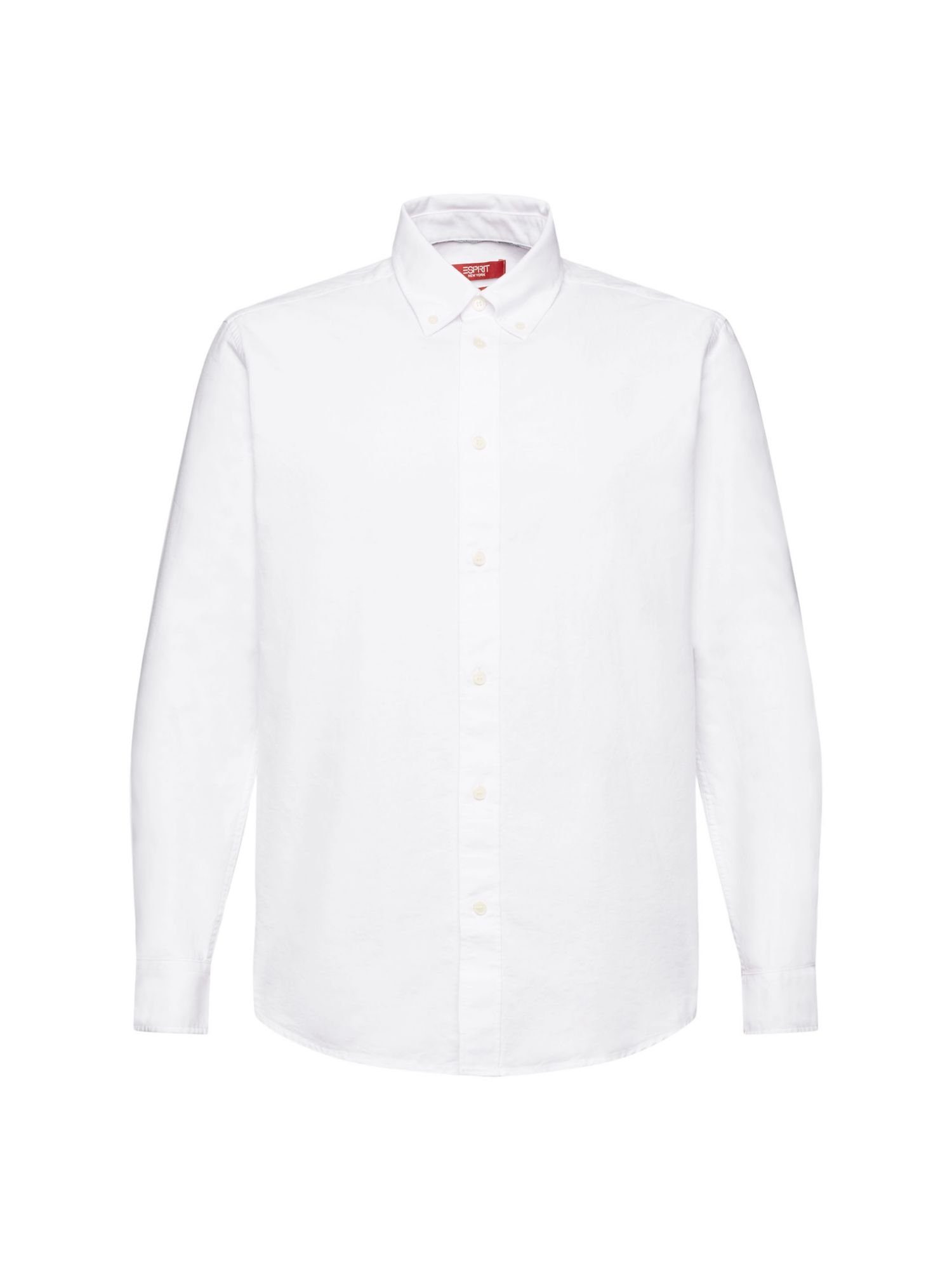 Esprit Langarmhemd Button-Down-Hemd aus Baumwollpopeline WHITE | Hemden