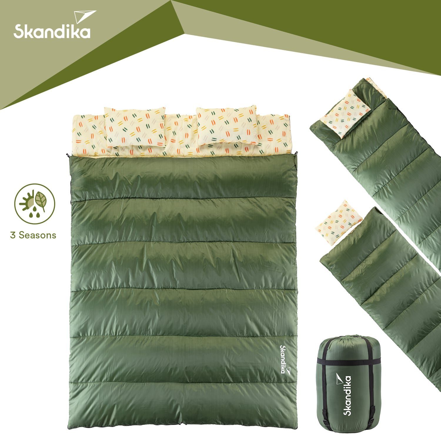 Skandika Doppelschlafsack Iceland Double, atmungsaktive, Trennbar, Innentas günstig online kaufen