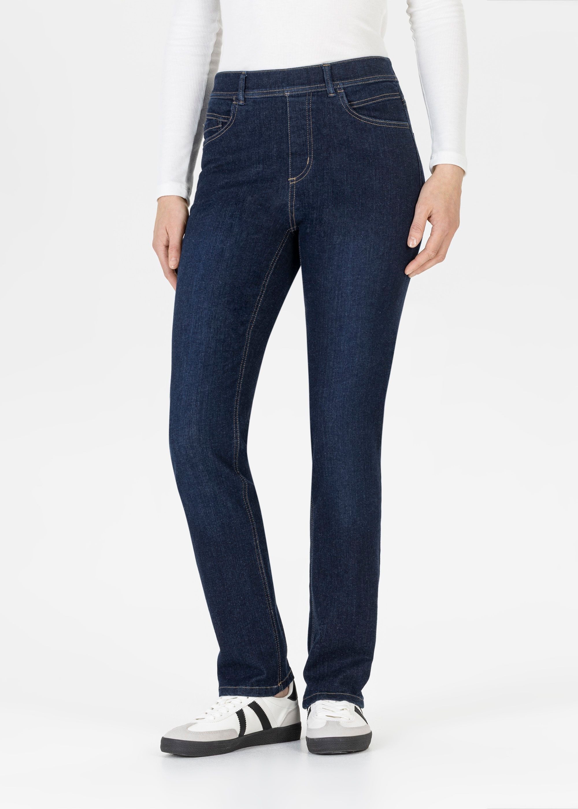 Stehmann Jeansjeggings Melli-W Straight Jeasn im 5-Pocket-Style mit Gummizug und Stretch