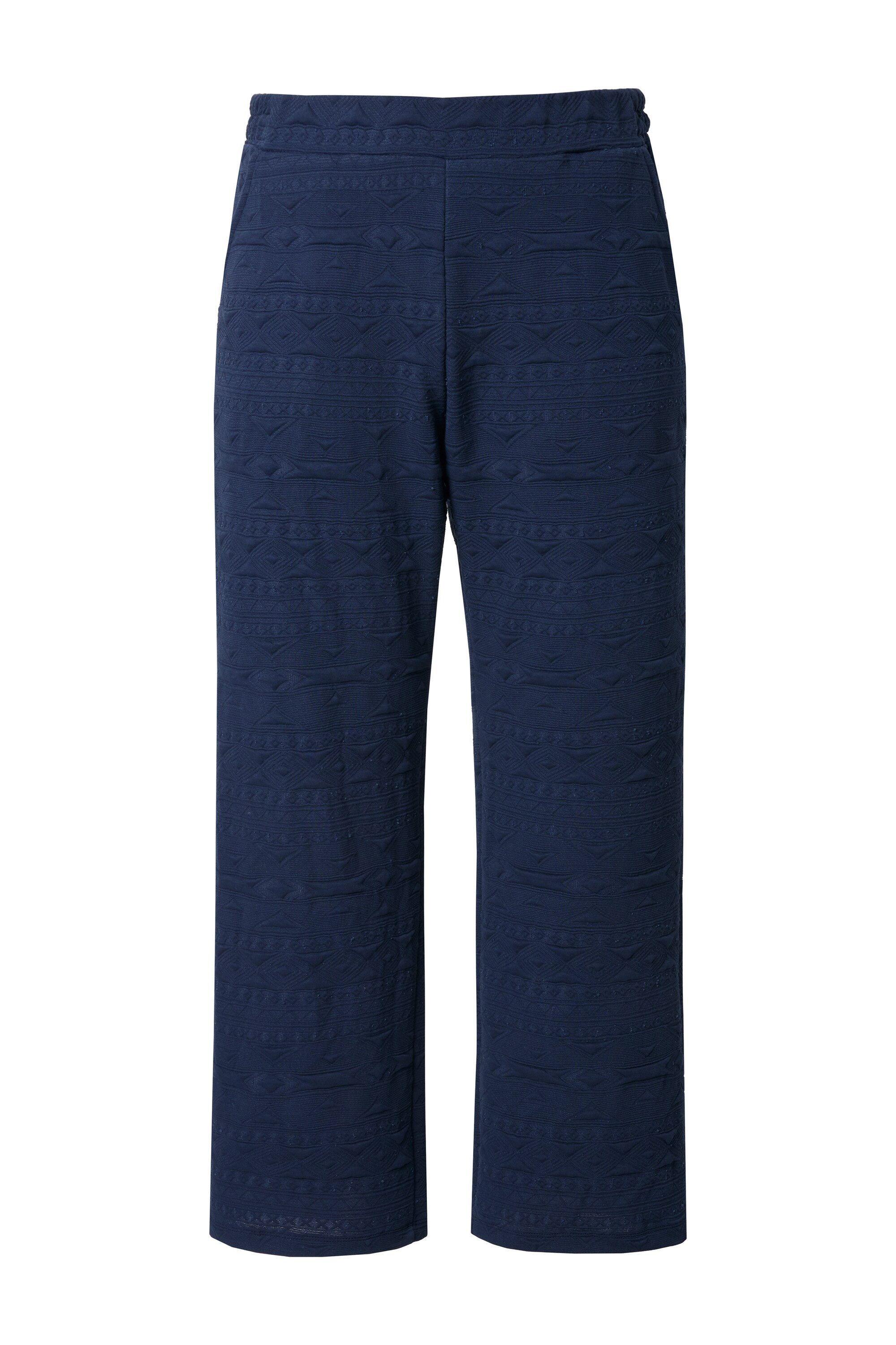 Ulla Popken Schlupfhose Jacquard-Hose Rose weites günstig online kaufen