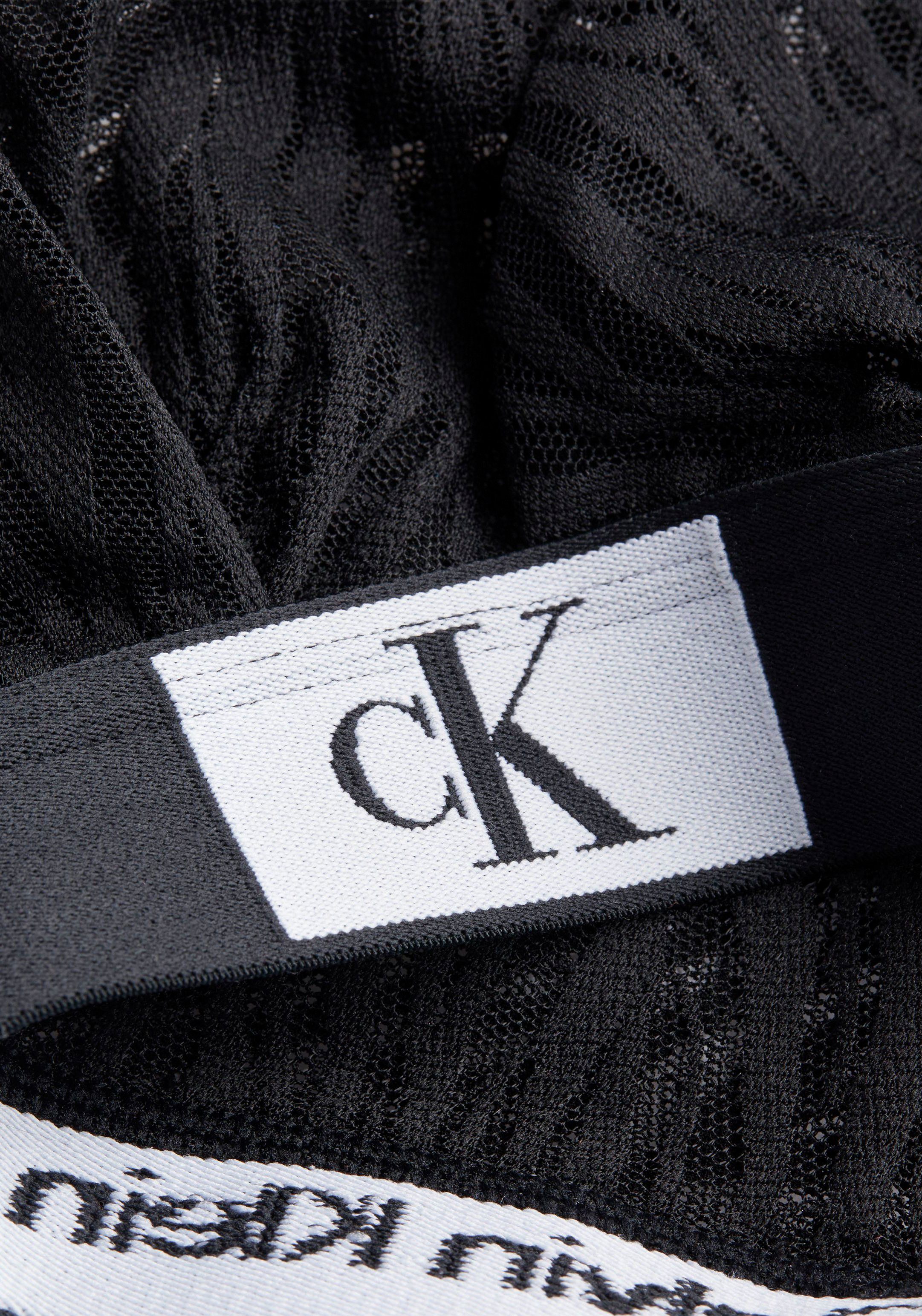 Klein sportlichem Calvin Triangel-BH mit Elastikbund schwarz Underwear