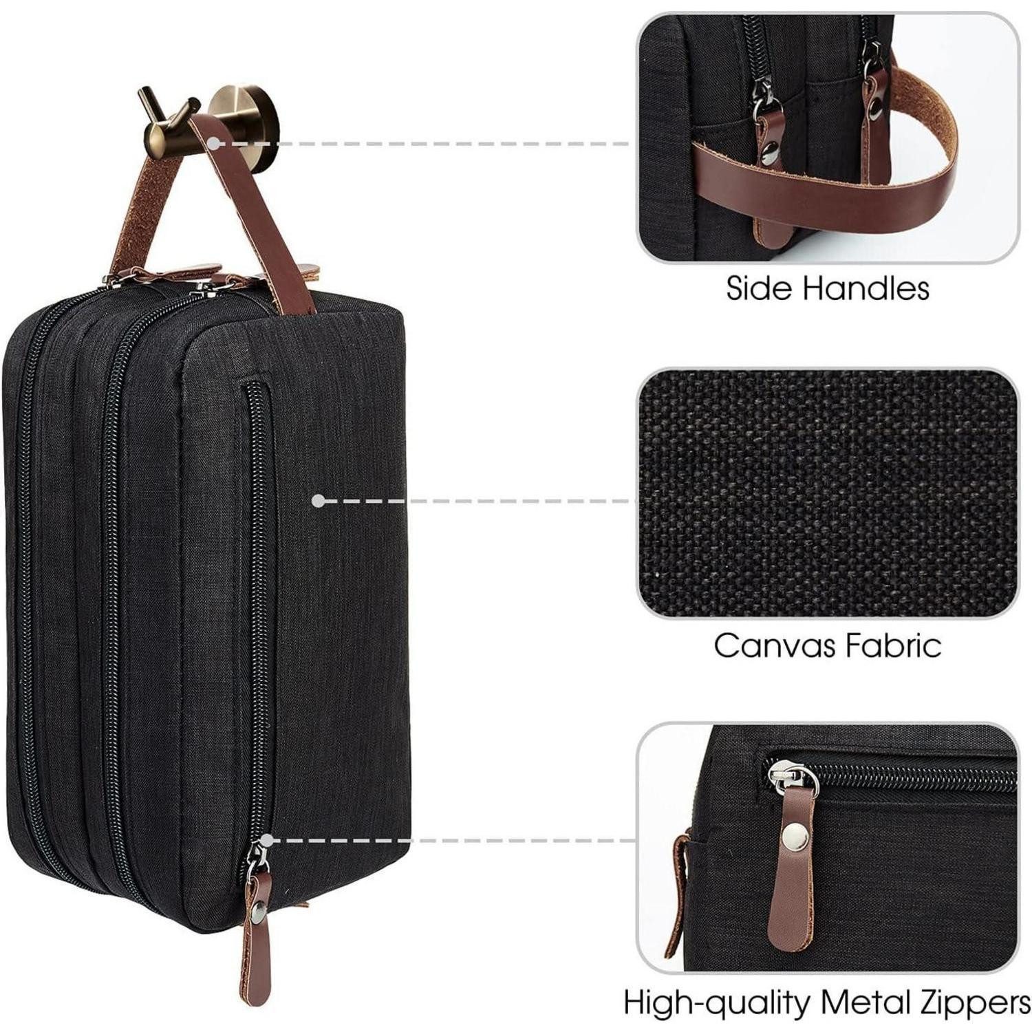 LuxusKollektion Kulturbeutel Kulturbeutel Herren Reise Kosmetiktasche Damen B Schwarz