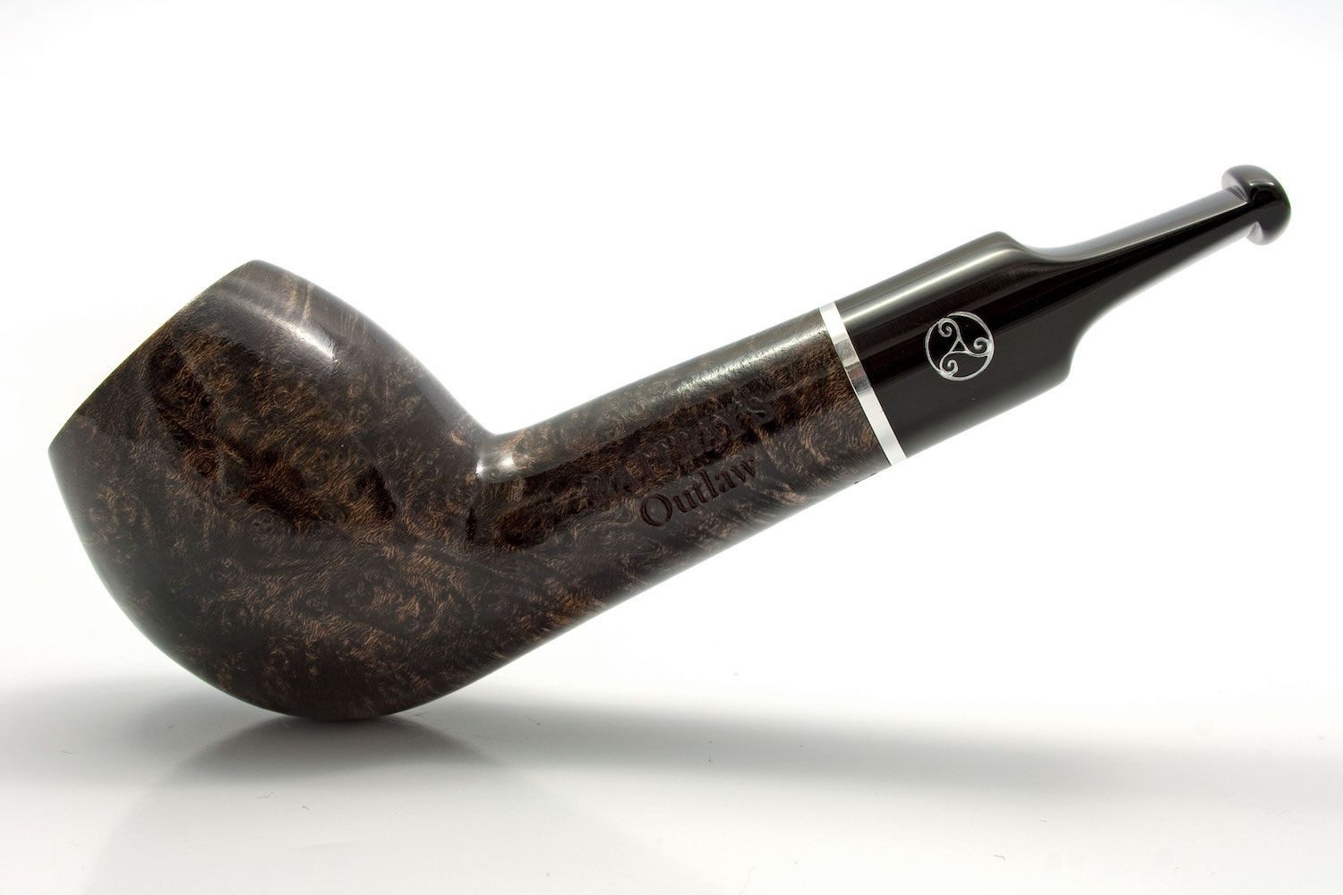 Handpfeife Rattray's Pfeife Outlaw 141 Devil Anse - 9mm Filter grau poliert