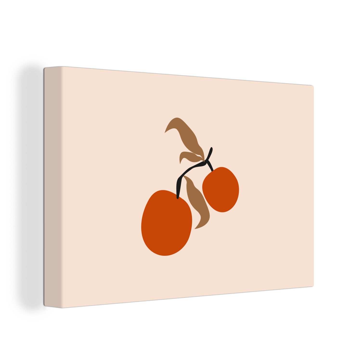 OneMillionCanvasses® Leinwandbild Sommer - Äpfel - Zweig, (1 St), Wandbild Leinwandbilder, Aufhängefertig, Wanddeko, 30x20 cm