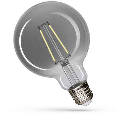 SpectrumLED LED-Leuchtmittel LED E27 G95 Rauchglas 4,5W = 29W 230V 310lm Globe 270° Neutral 4000K, E27, Neutralweiß
