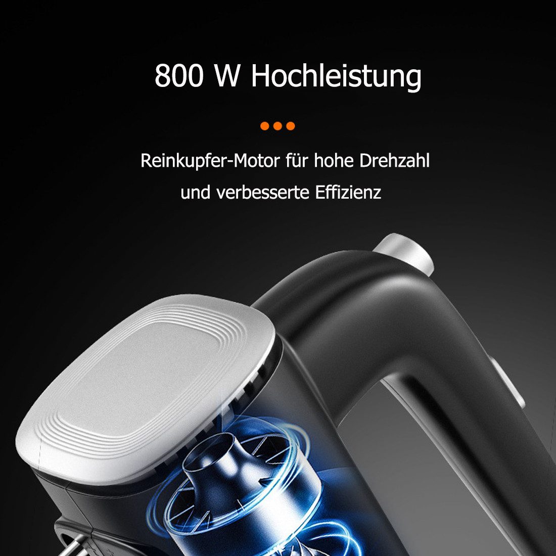 SOKANY Handmixer 3 in 1 800W Handrührgerät Handrührer, 5 Geschwindigkeiten, 800 W
