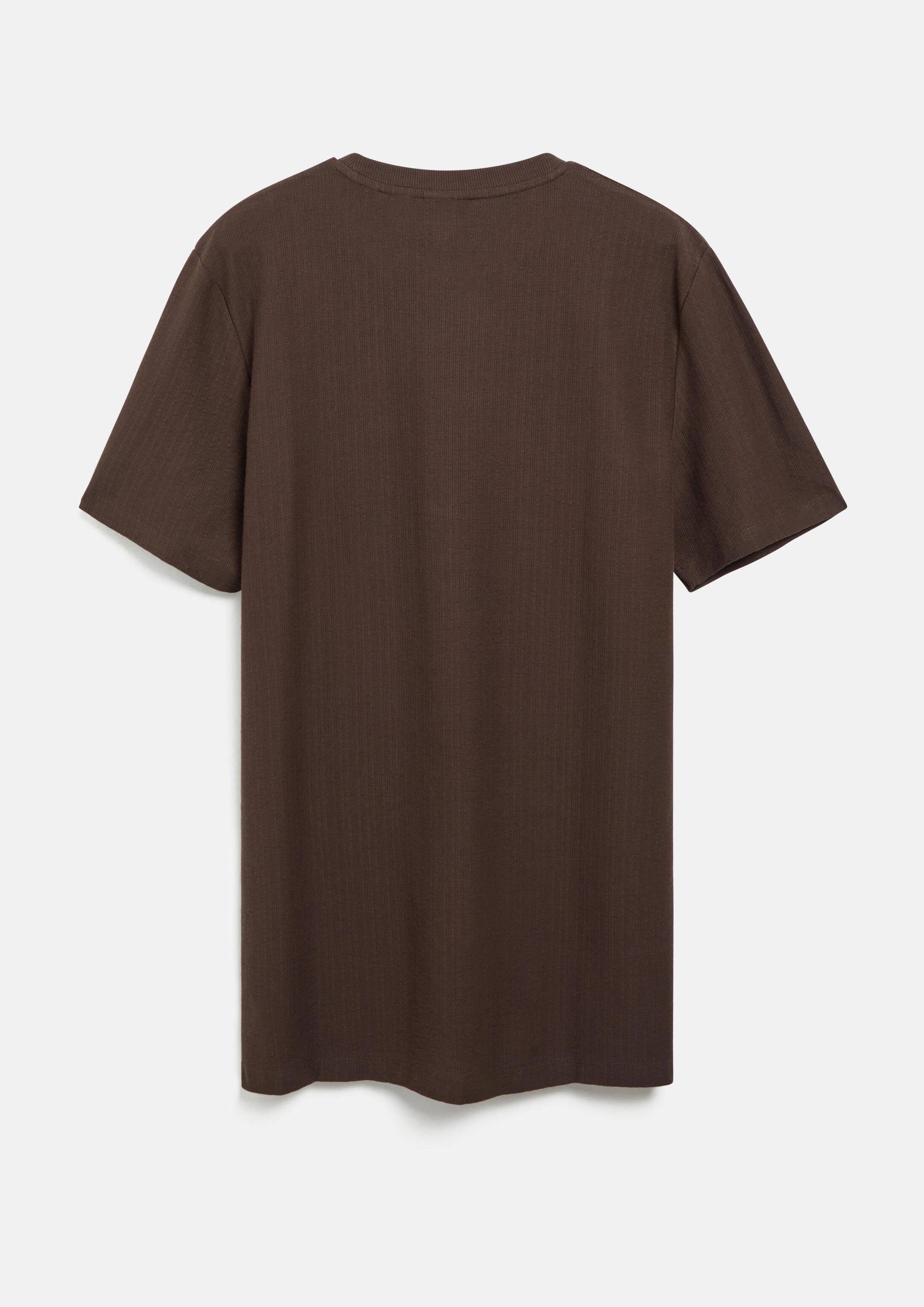 s.Oliver Kurzarmshirt T-Shirt T-Shirt mit Rippstruktur