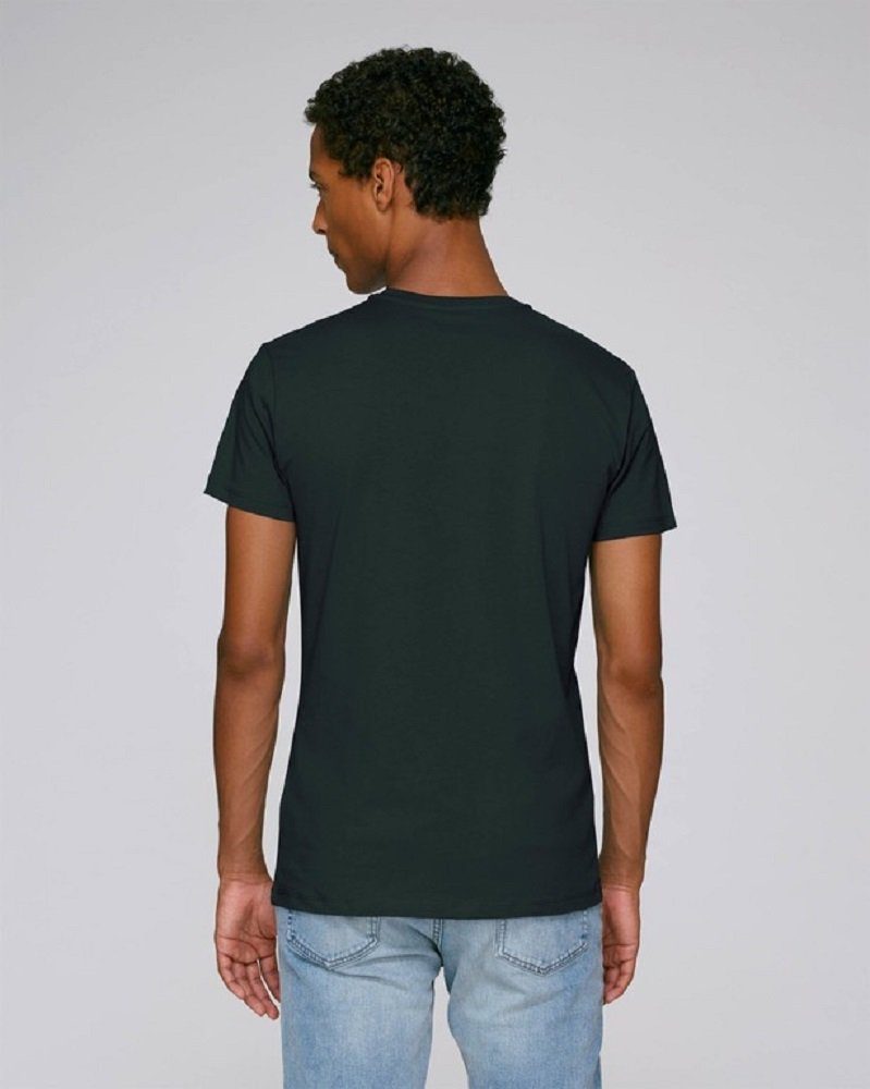Hilltop T-Shirt Hochwertiges enganliegendes Herren slim T-Shirt fit / Black