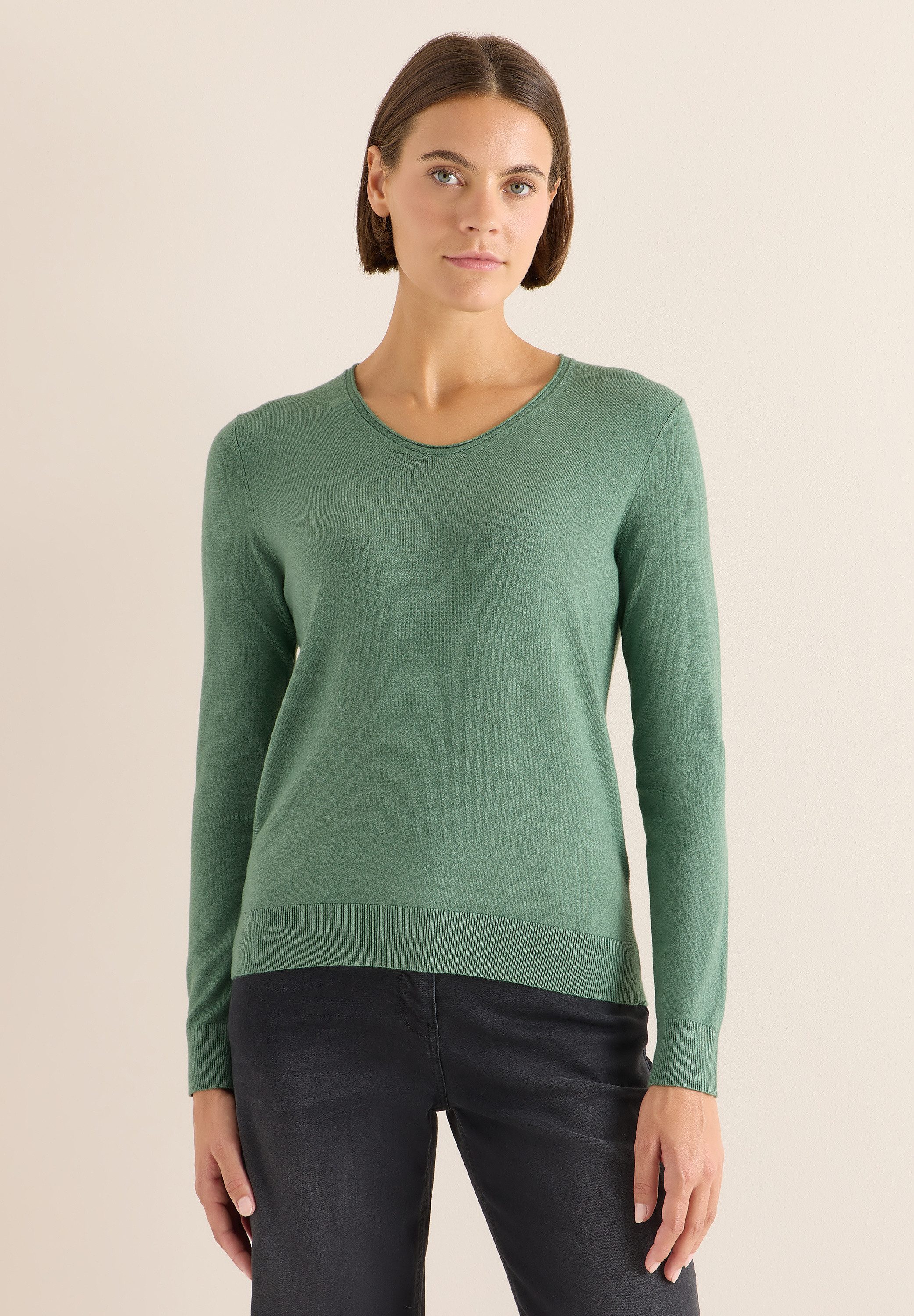CECIL Strickpullover mit Materialmix