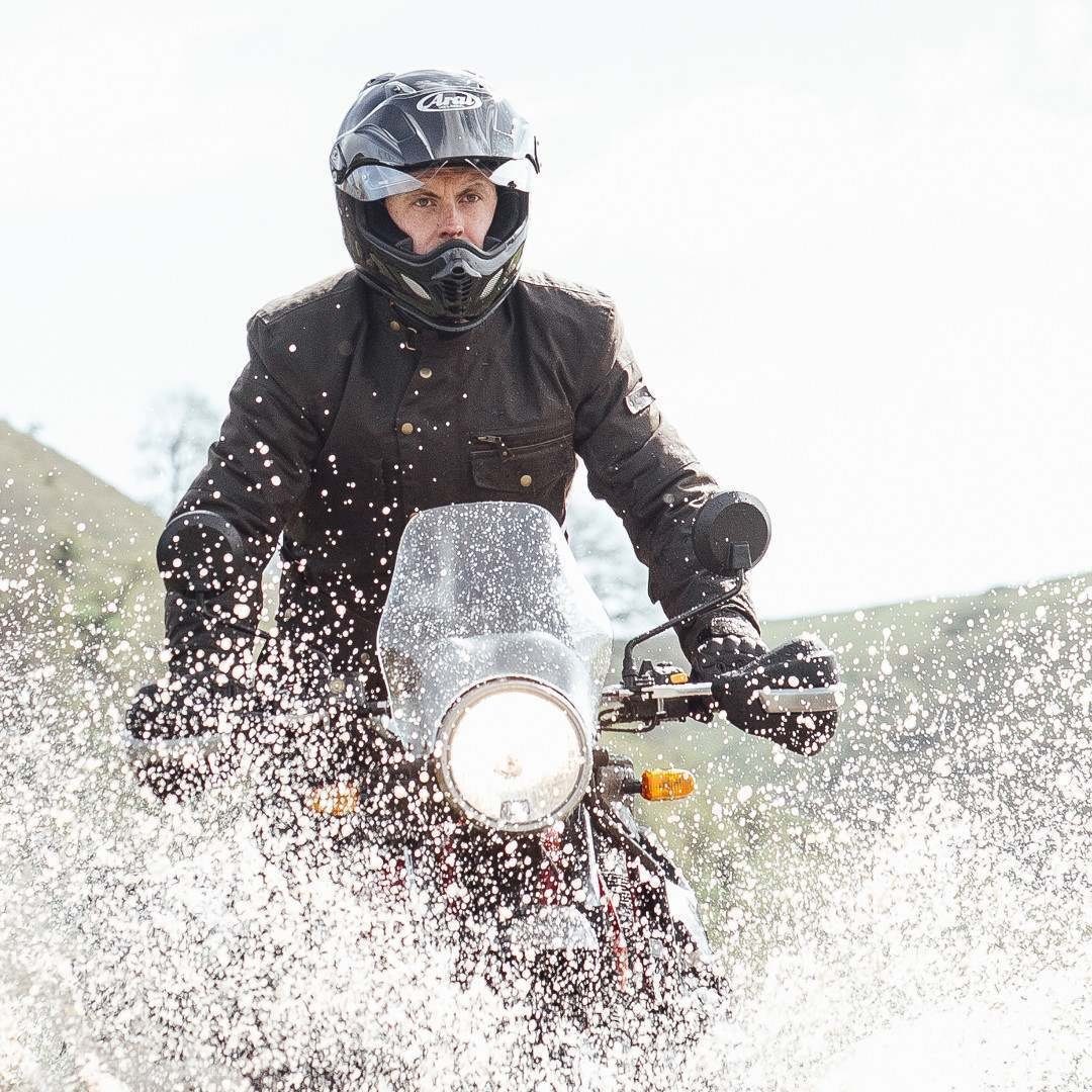 Merlin Motorradjacke Monty D3O Wax Explorer Motorrad Textiljacke herausnehmbares Innenfutter,wasserdicht