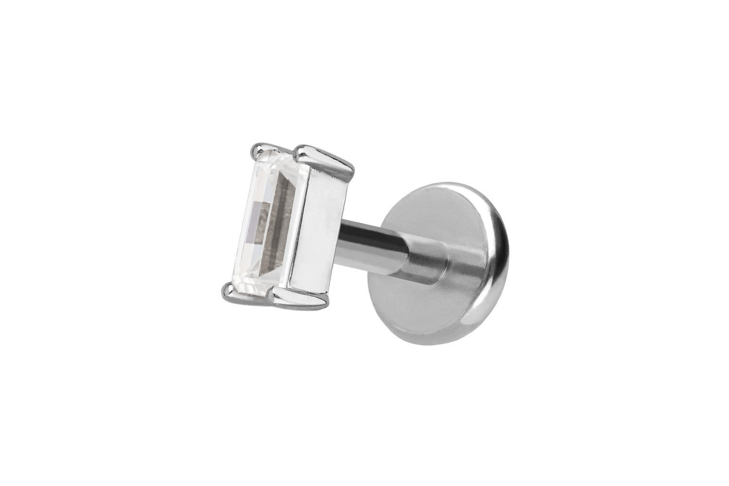 PIERCINGLINE Piercing-Set Titan Labret mit Innengewinde + 925er Silber Aufsatz (Labrets, 1-tlg)
