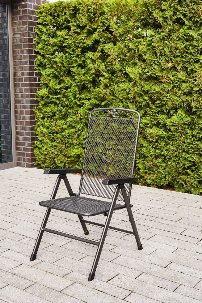 MWH Gartenstuhl MWH Klappstuhl Savoy eisengrau Stahlgestell, Klappbar Rücke günstig online kaufen