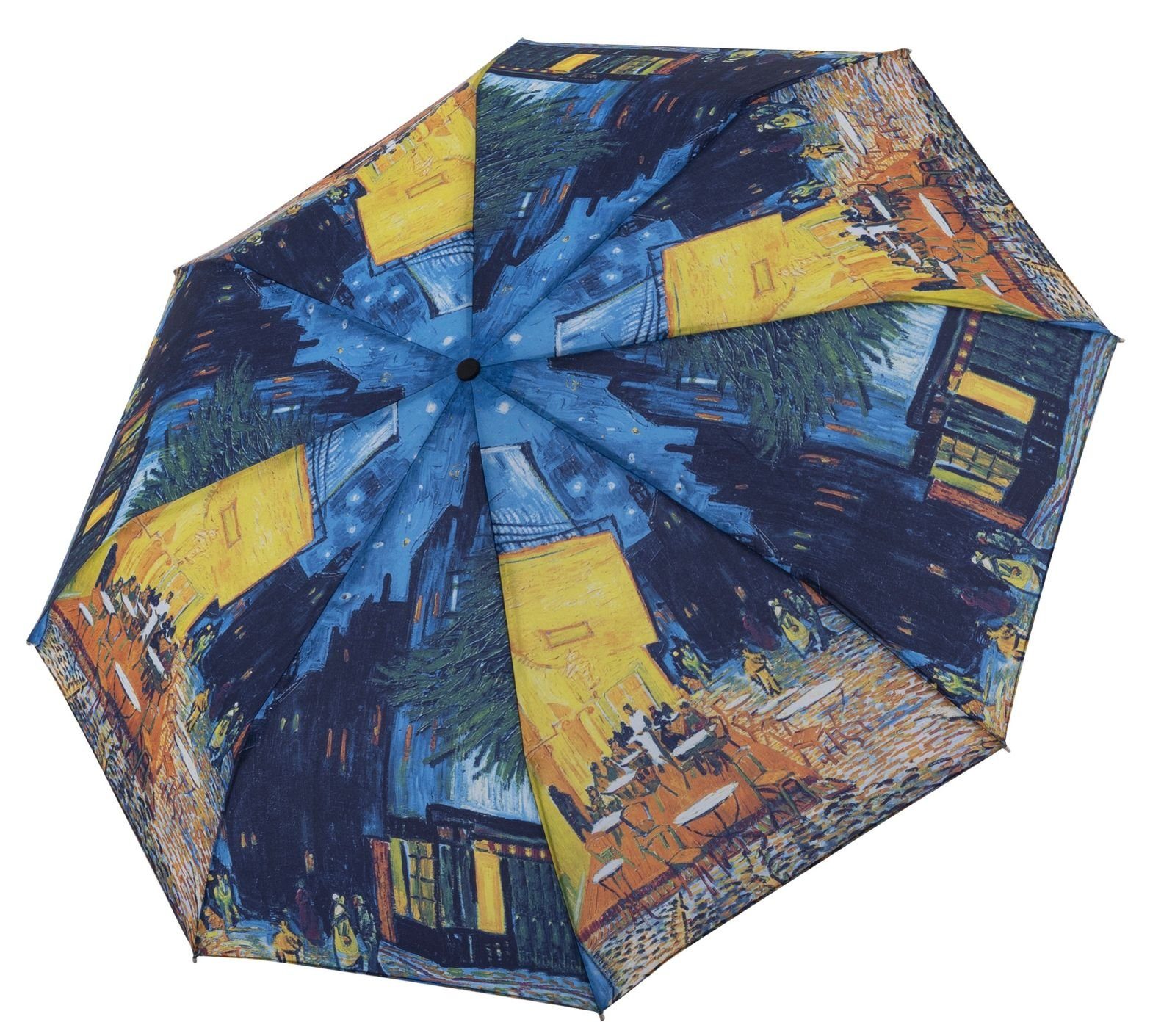 doppler® Taschenregenschirm Art Collection Magic, UV-Schutz mit Monet Windmühle